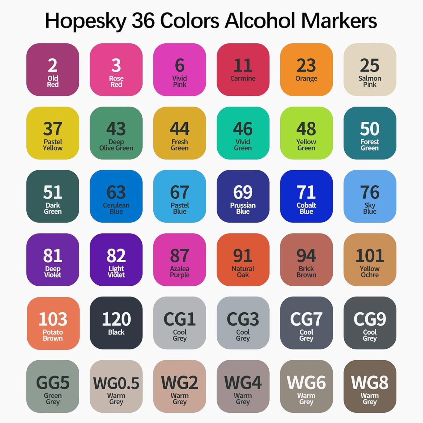 36 Colors Alcohol Markers - Dual Tip Permanent Art Markers Set for Coloring Drawing Painting, Fine and Chisel Tip Alcohol Based Pens with Storage Case for Adult Artists