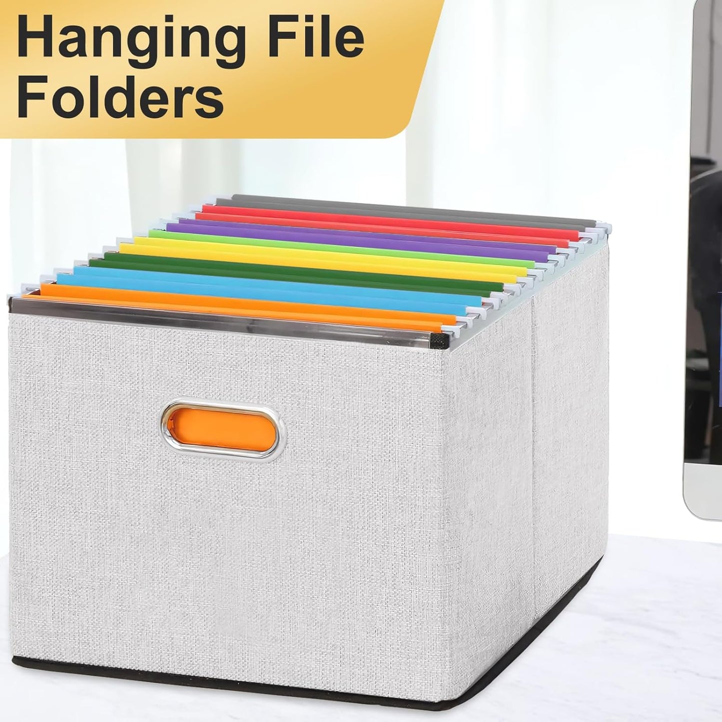 Hanging File Folders, 70 Pack Letter Size Hanging File folders with 1/5-cut Tabs, Stay Organized for Your Home and Office Bulk File, Documents and Paper, 10 Colors