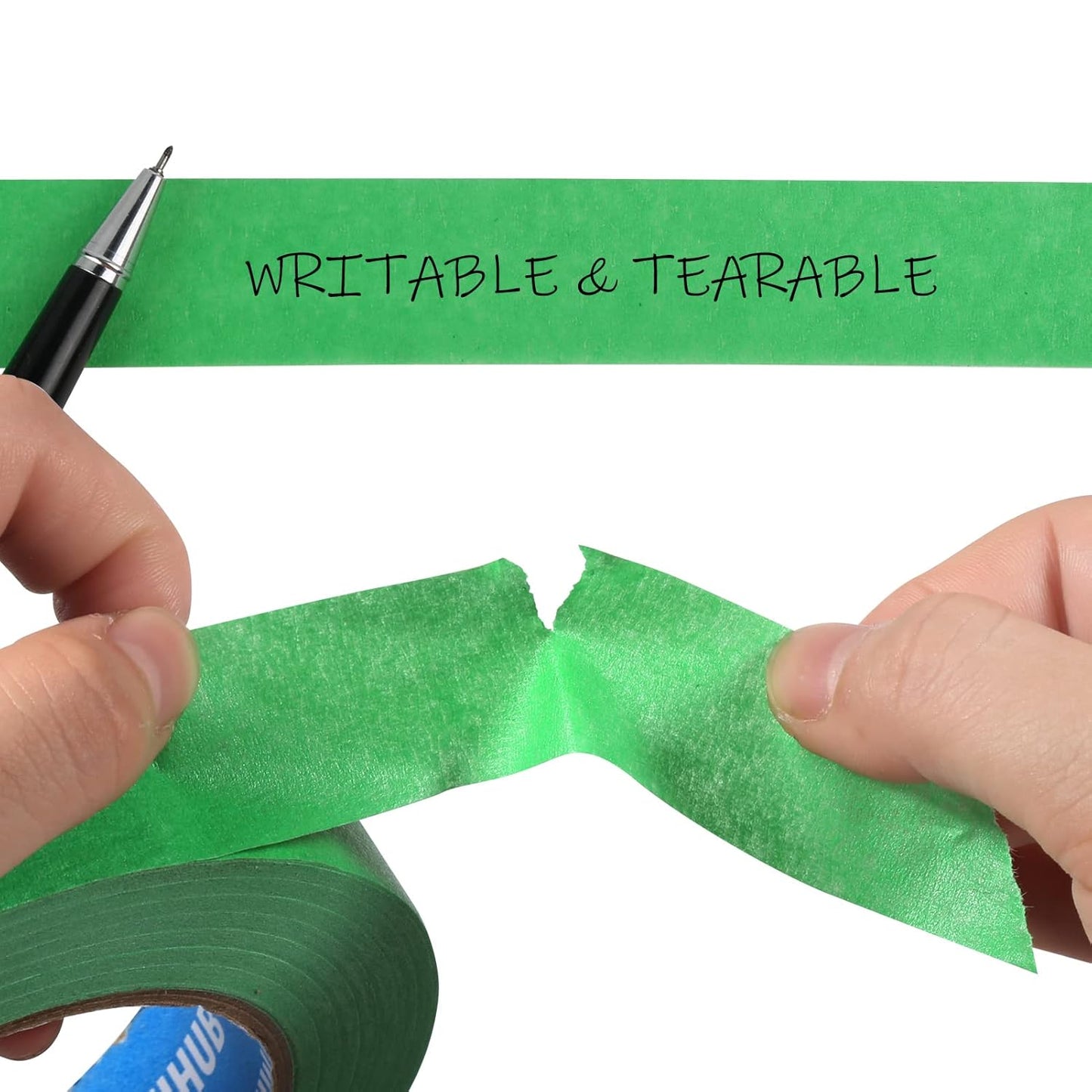 Green Painters Tape,0.7" x 60 Yards x 3 Rolls (180 Yards Total) - Medium Adhesive Masking Tape for Painting,Labeling,DIY Crafting,Decoration and School Projects