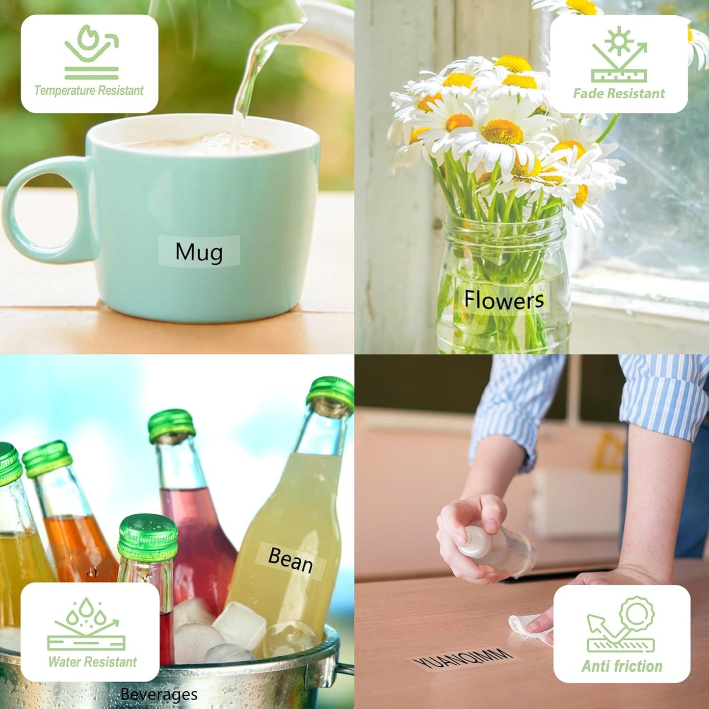 TZe-111 6mm TZe Clear Tape Compatible with Brother PTouch TZe111 TZ-111 TZ111 TZ 6mm 0.23 Laminated Black on Clear Label Maker Tape for PT D200 D210 D220 D400 PT-H110, 3-Pack