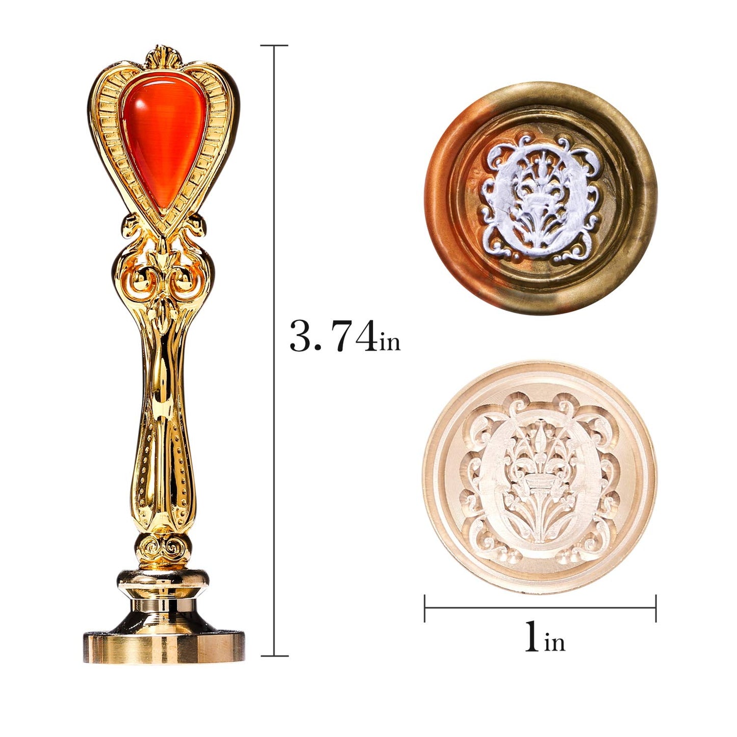 Letter O Alphabet Sealing Wax Stamp, Wax Seal Stamp for Sealing Wax, Gold
