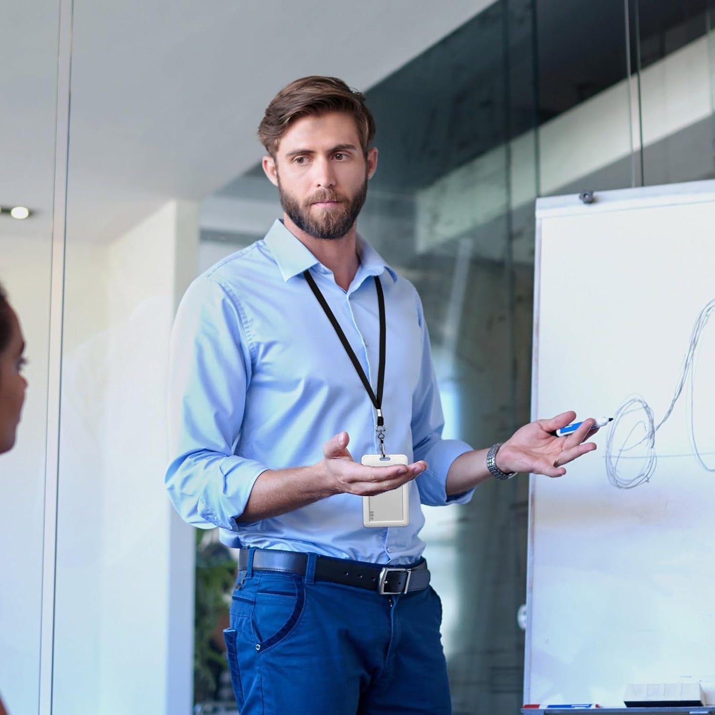 500 Pack Bulk Lanyards for ID Name Badges Holder Flat Lanyards with Hook Clip Swivel for Office School Accessories (Classic Colors)