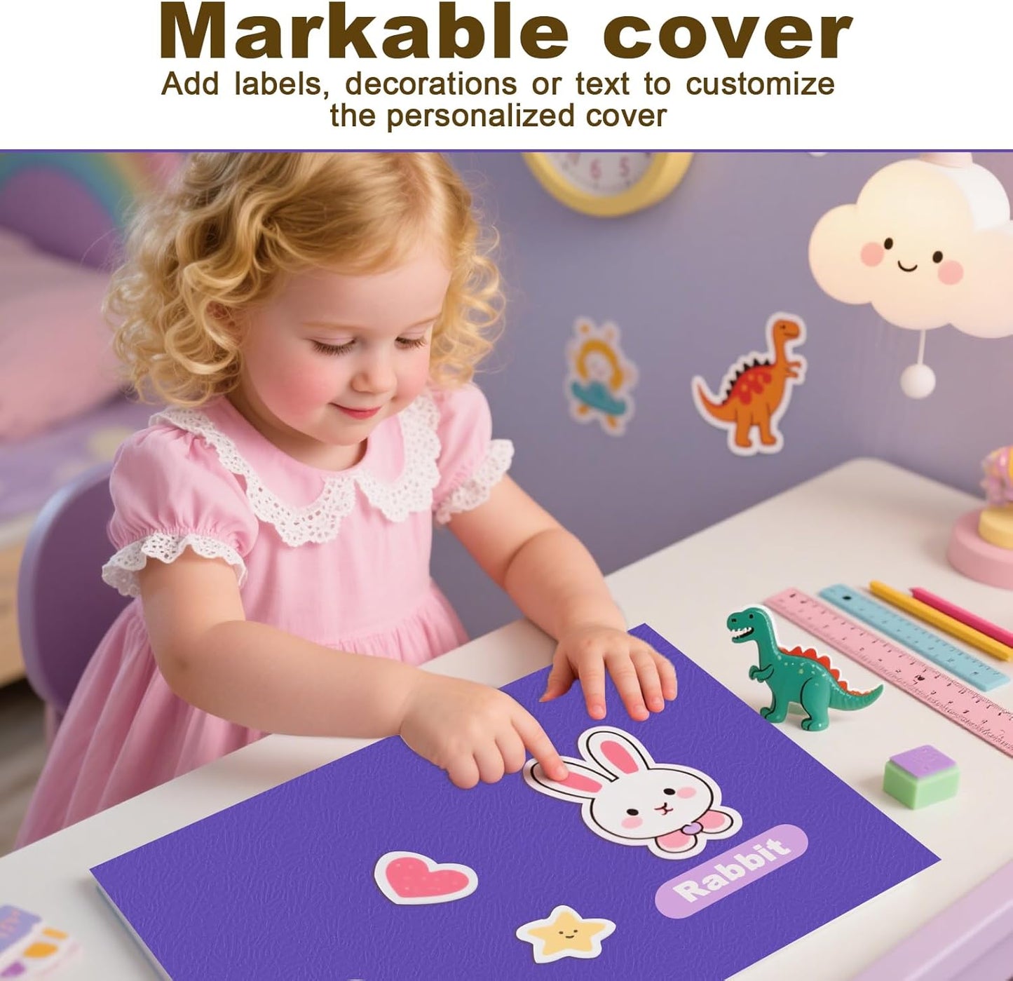 Folders with Pockets, LAYZZ 30 Pack Paper Pocket Folders, 2 Pocket Folders Fits Letter Size Paper, for School Office and Home (Purple)