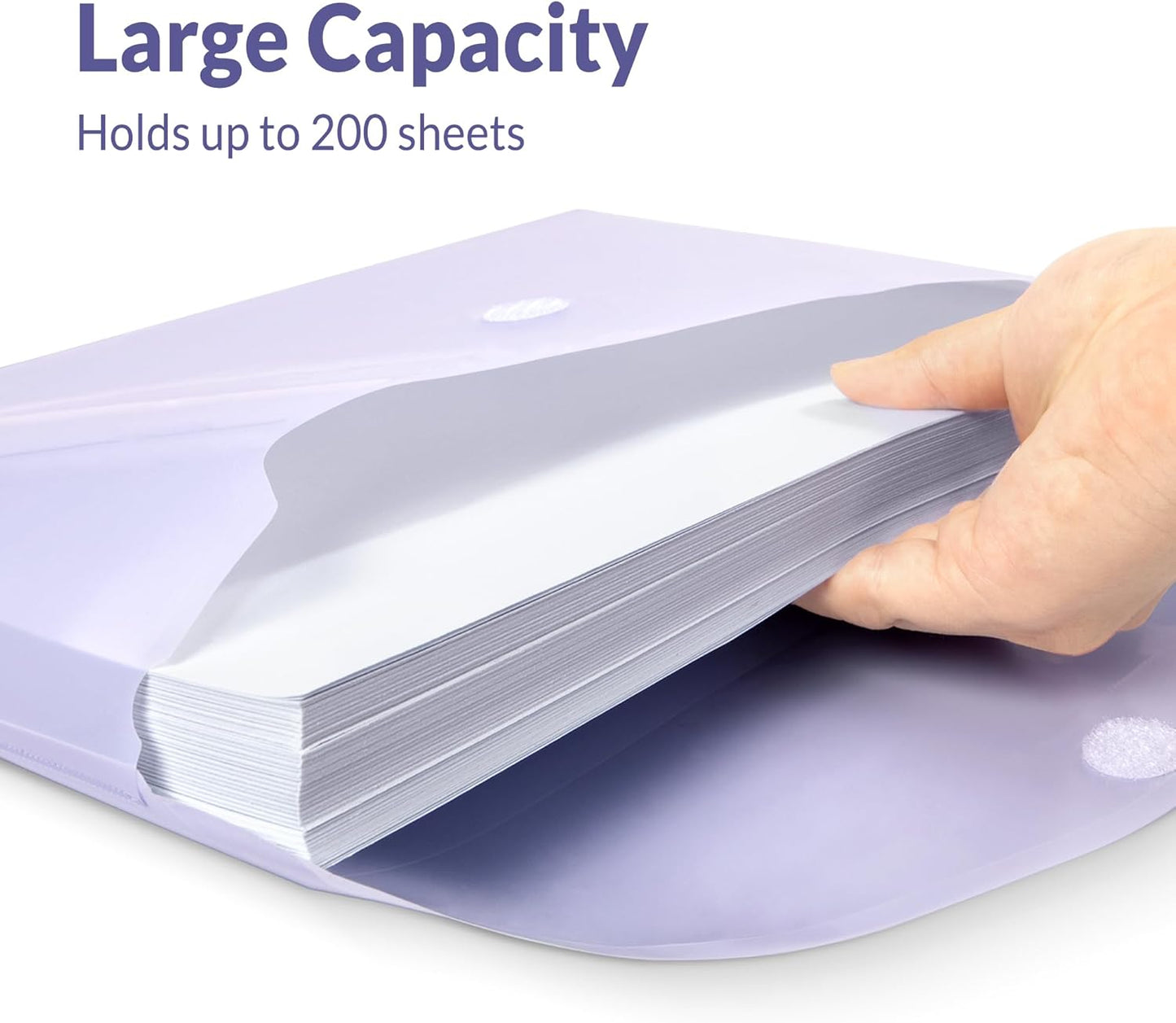 SUNEE 24 Pack Plastic Envelopes, Folders for Document for A4 Letter Size, Poly File Folders with Label Pockets for School Home Office Organizer Work Supplies, 6 Colors