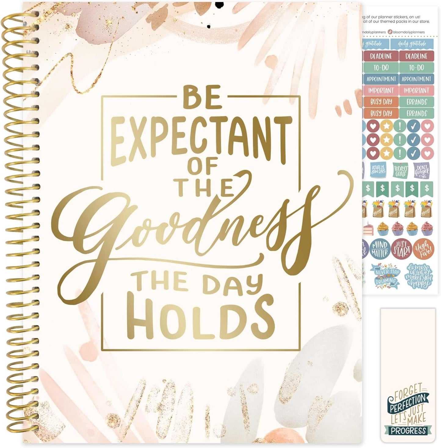 bloom daily planners 2025-2026 (8.5" x 11") Academic Year Day Planner (July 2025 - July 2026) - Weekly & Monthly Dated Agenda Organizer with Stickers & Tabs - Moments of Grace