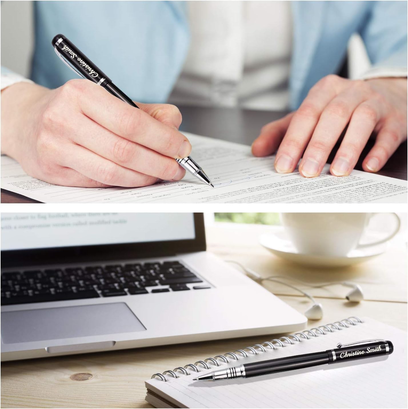 Amlion Personalized Pens Custom Engraved Pen with Name, Refillable Medium Refill, Personalized Gifts for Men Women