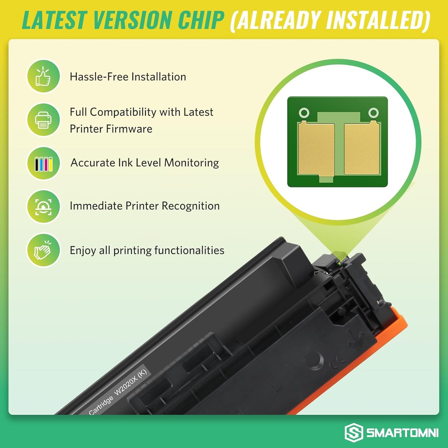 414A Toner Cartridges Black (with Chip) Works with Color Pro MFP M479fdw M479fdn M454dw M454dn M479dw M455dn M479 M454, Enterprise Laser Jet M455dn M480f Printer | W2020A 414X W2020X, Pack of 2