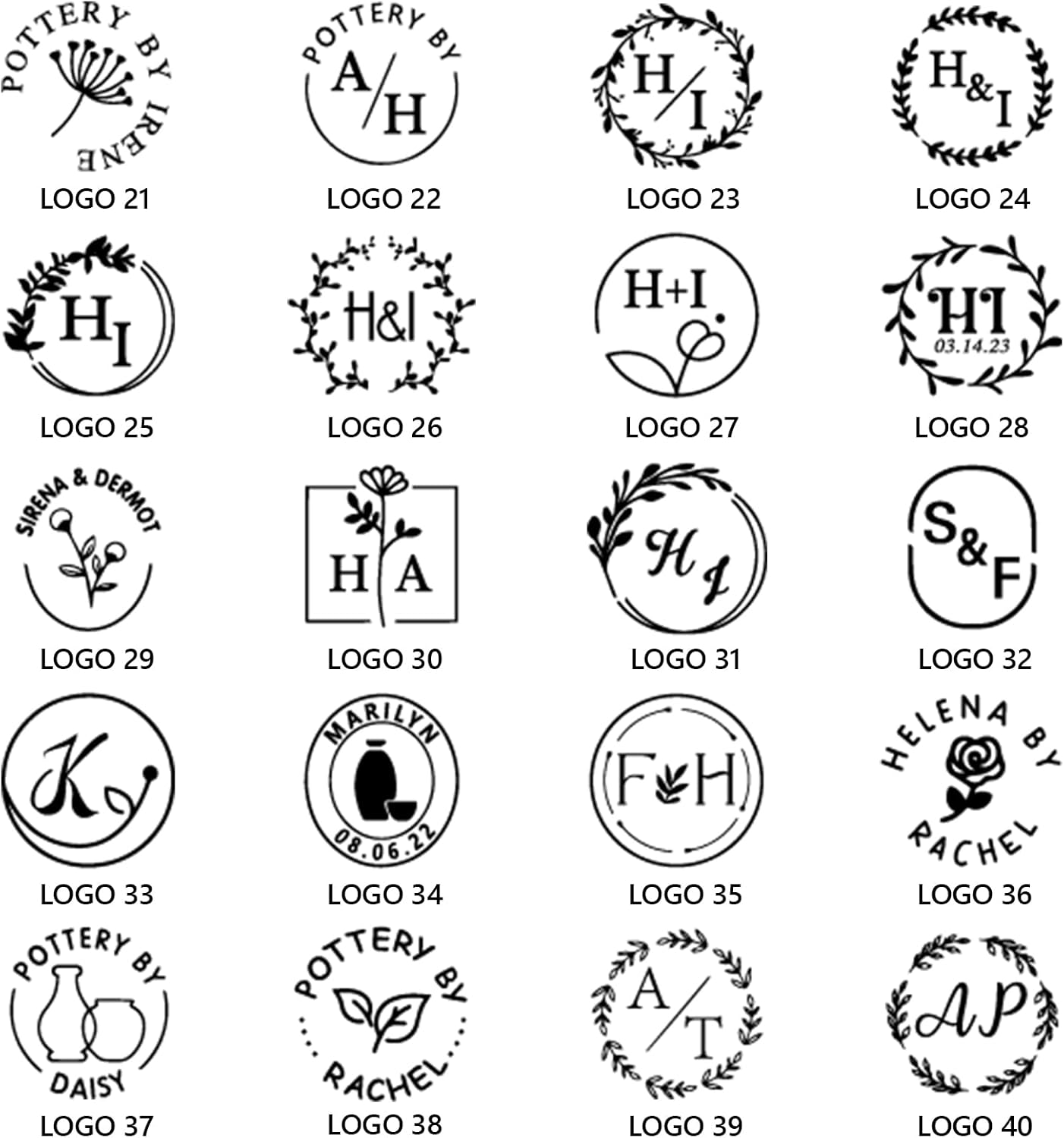 Custom Pottery Stamp - Personalized Clay Stamp with Your Logo Design - Create Unique Imprints in Pottery - Potters Lovers Gift Polymer Clay Tool