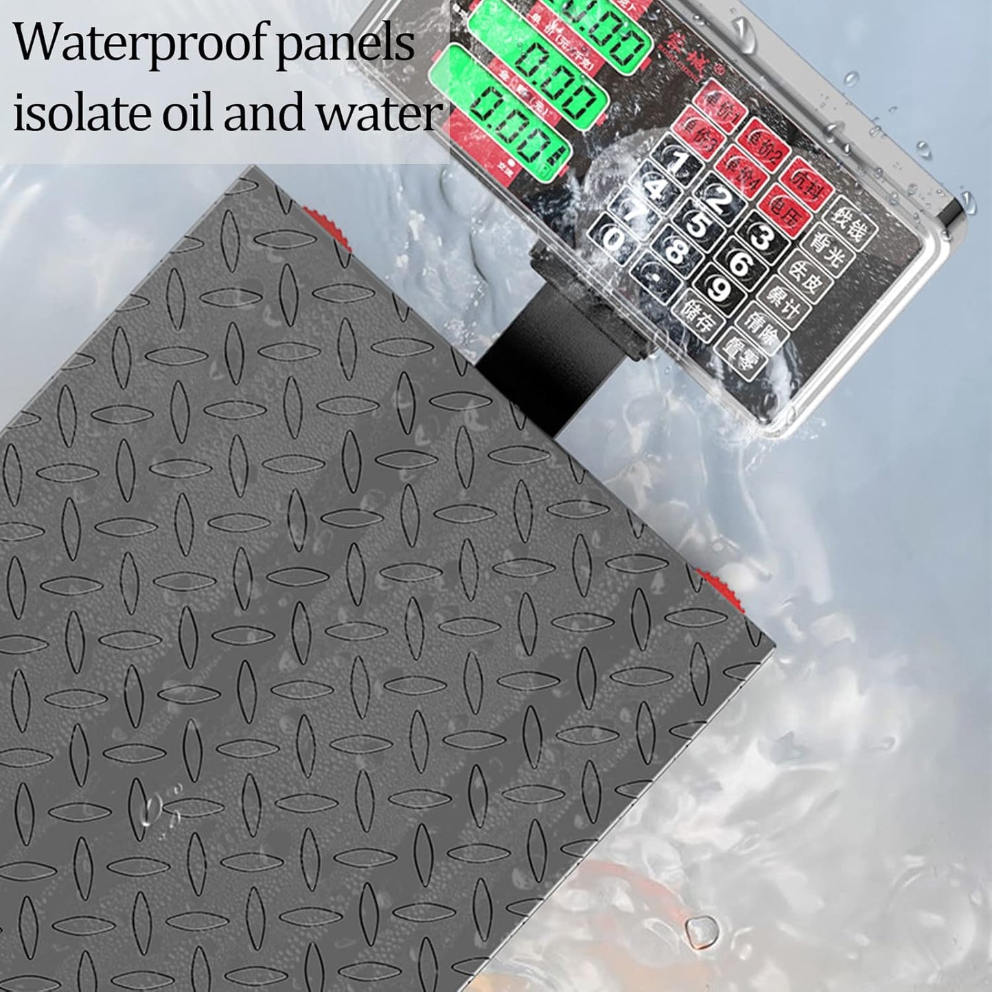 660lb Industrial Floor Platform Scale with 90°-135° Rotate Double Sided Display Weight Computing Digital Scale Platform Scale LB/KG for Luggage Shipping Package Computing