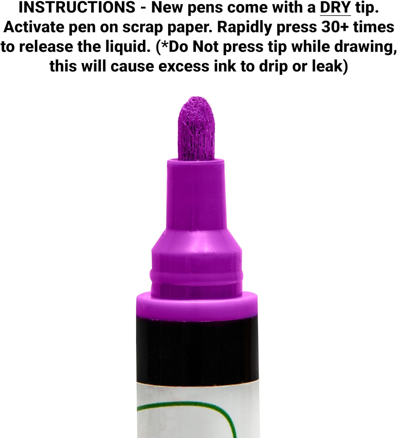 Glass Pen Window Marker: Liquid Chalk Pens for Glass, Whiteboard Markers with Washable Paint - Graduation, Car Windows, Mirror Pen, Storefront, Wedding, Parade, Party & Holiday (Purple, Fine Tip)