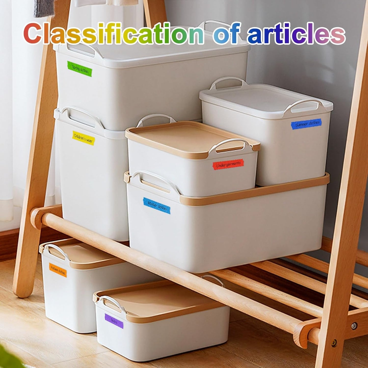 BOMEI PACK 8 Rolls Rainbow Colored Masking Tape, 1inch x 180ft Each roll Craft Painter Tape for Arts,Craft,Labeling Colorful