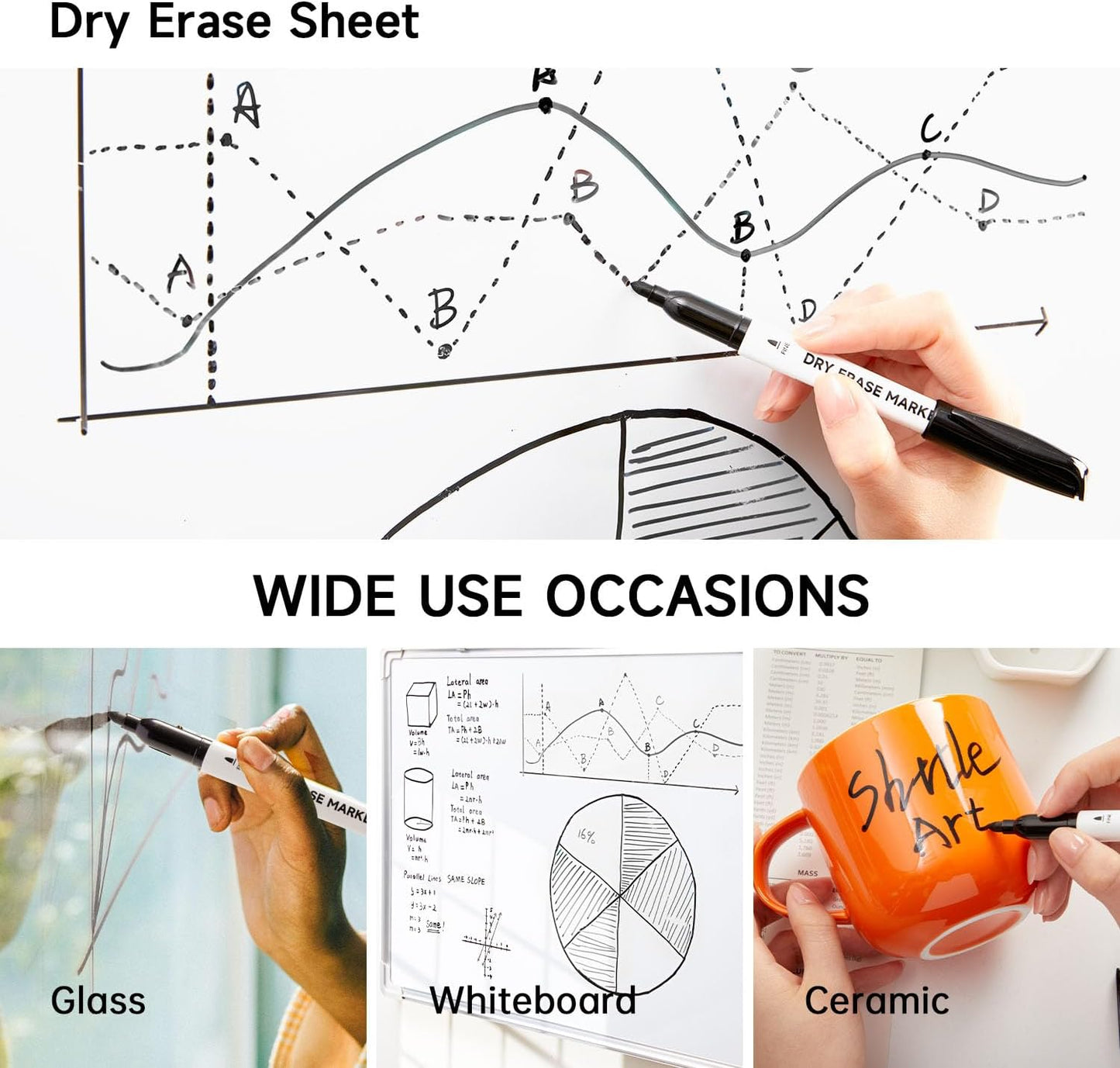 Black Dry Erase Markers - Set of 60