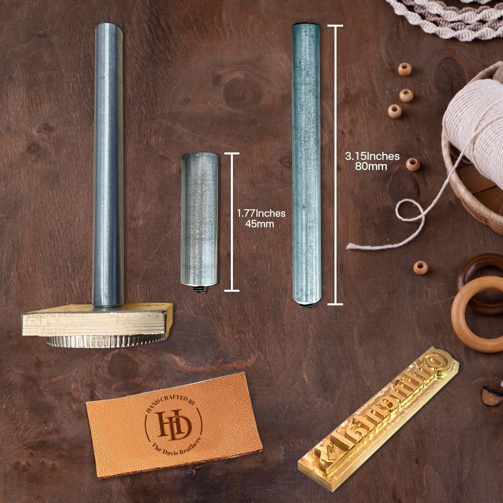 HDSD Custom Leather Stamp, Personalized Embossing with Your Text/Logo, Great Gift for Leather Craftsman