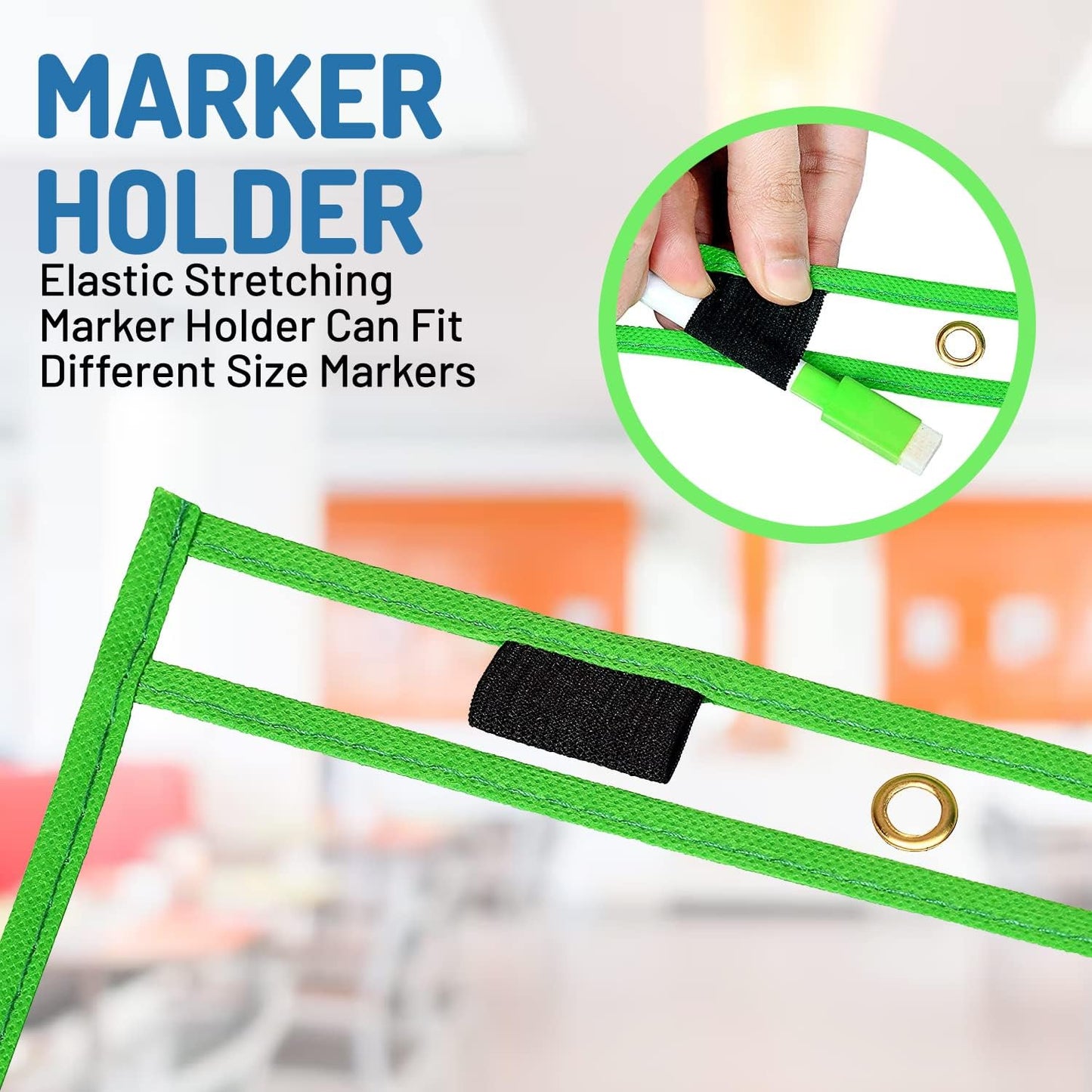 Dry Erase Pockets 30 Pack EASYWipeXL, Oversized 10"×13" Heavy-Duty Reusable Dry Erase Pocket Sleeves, Save Time & Paper with Quick Clear Pocket Sleeves for Classroom, Office & Homeschool Worksheets