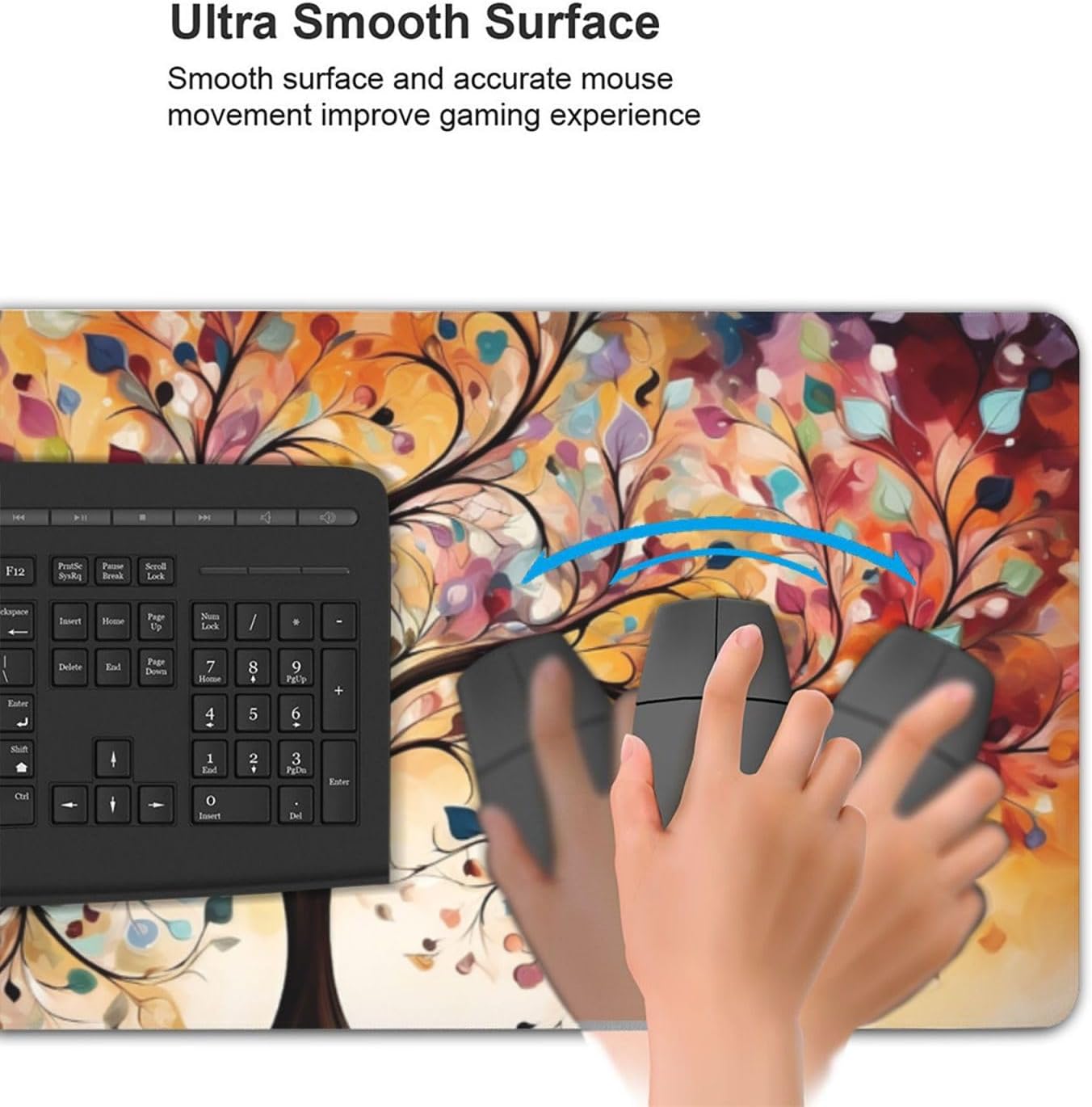 35.4 x 15.7 in, XXL Large Mouse Pad for Desk, Extended Keyboard Mouse Mat for Computer Office, Big Laptop Mouse pad, Gaming Pc-Colorful Leaf Tree