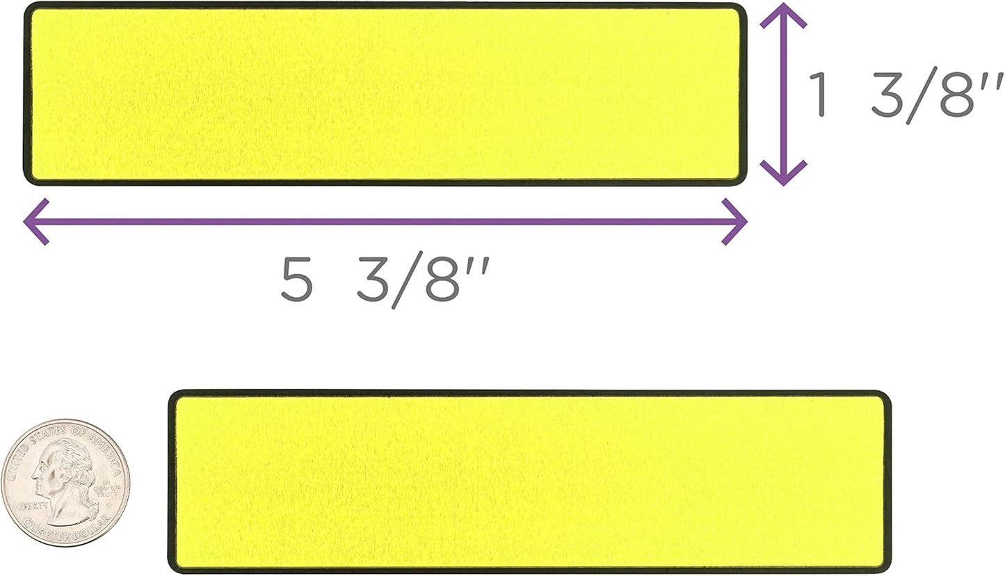 Carstens Adhesive Sticker Labels, 5 3/8” x 1 3/8”, Binder Labels for 1.5” – 4” Ring Binder Spines, Yellow, Roll of 200