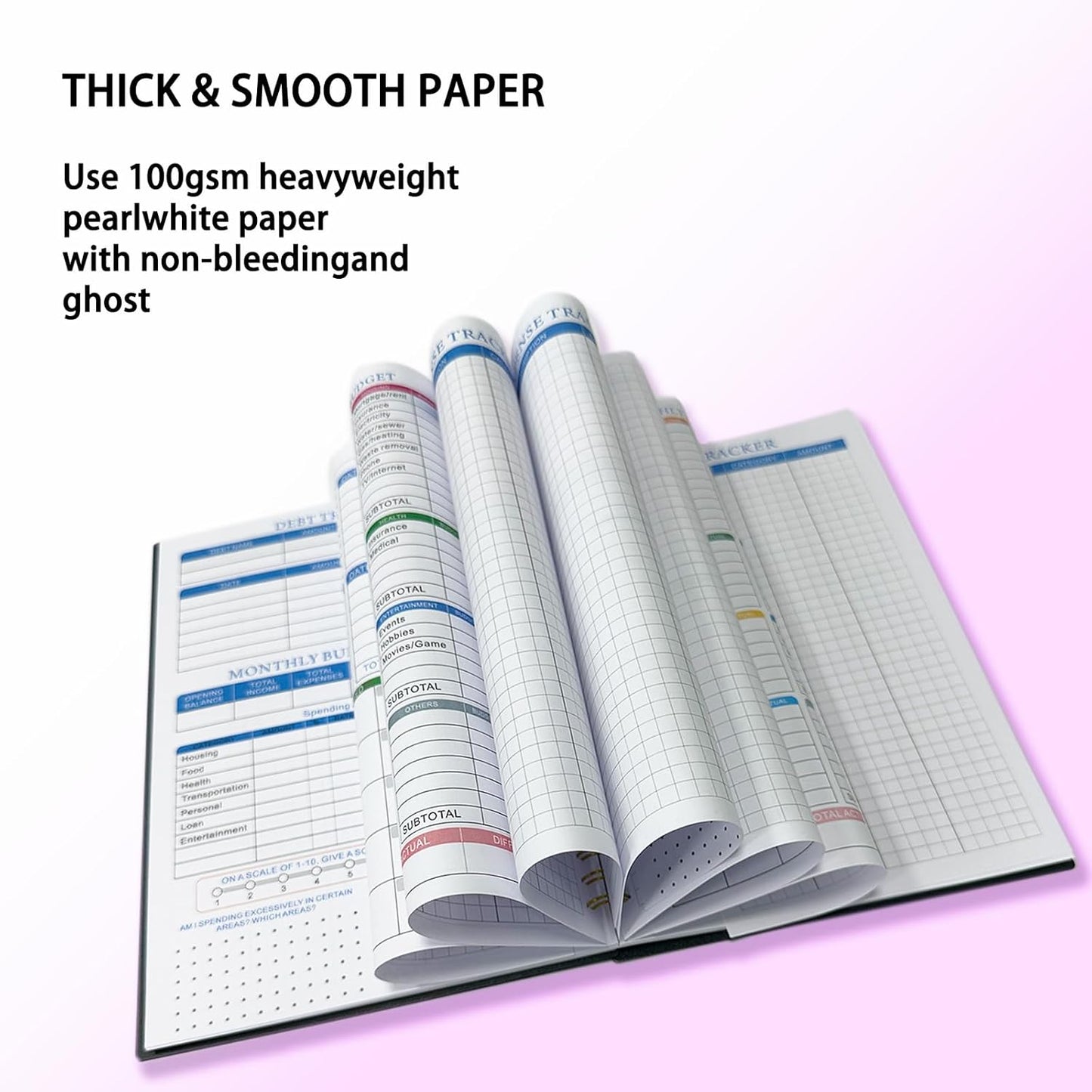 Budget Planner - Monthly Bill Organizer with Expense Saving Debt Notebook to to Take Control of Your Money, Undated Financial Planner/Budget Book, Start Anytime, A5(8.6x5.9 inches),100gsm Paper