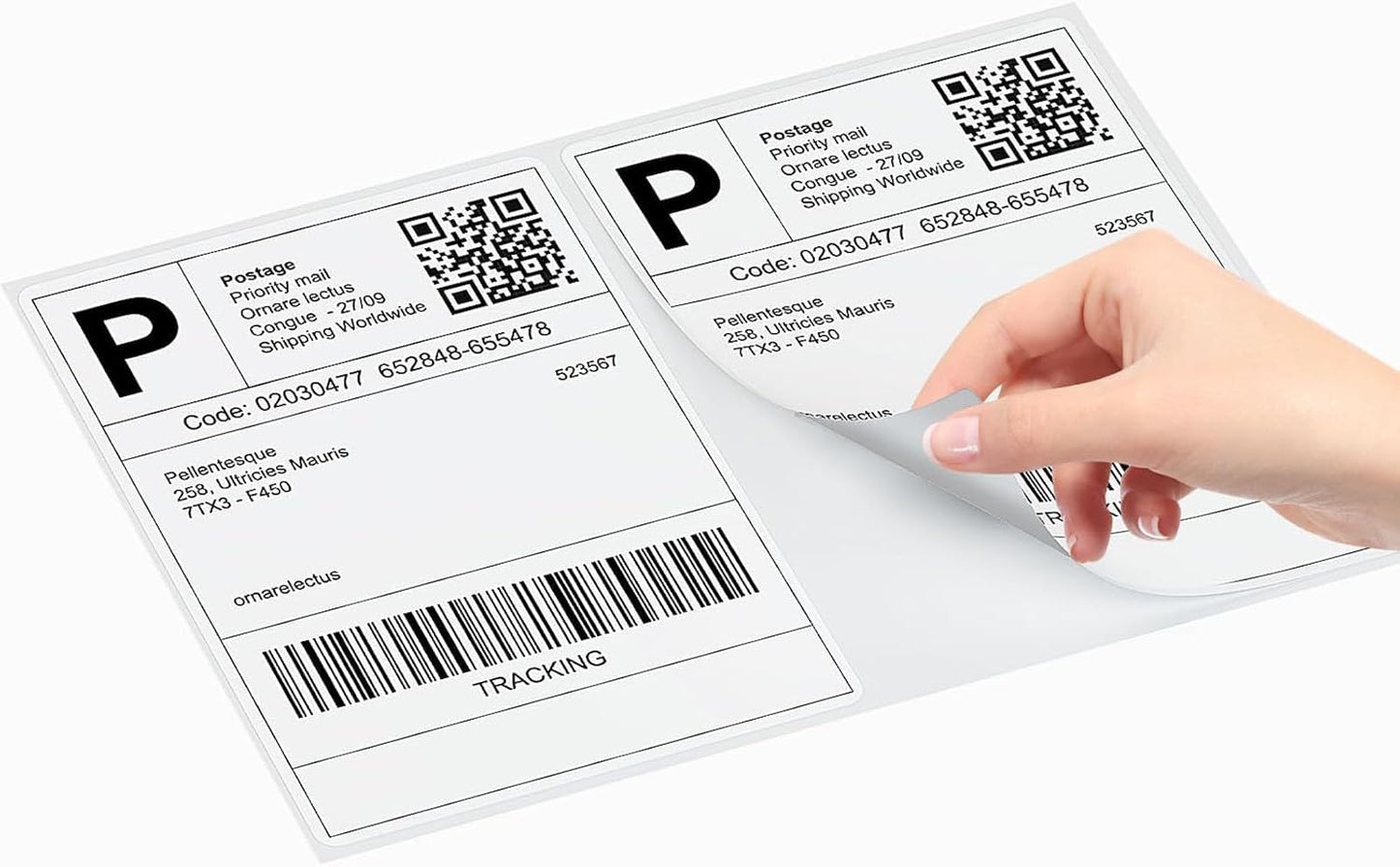 Coopaty Half Sheet Shipping Labels 8.5" x 5.5" Sticker Labels for Laser & Ink Jet Printers, 2 Per Page Self Adhesive Mailing Labels for Packages (2000 Labels)