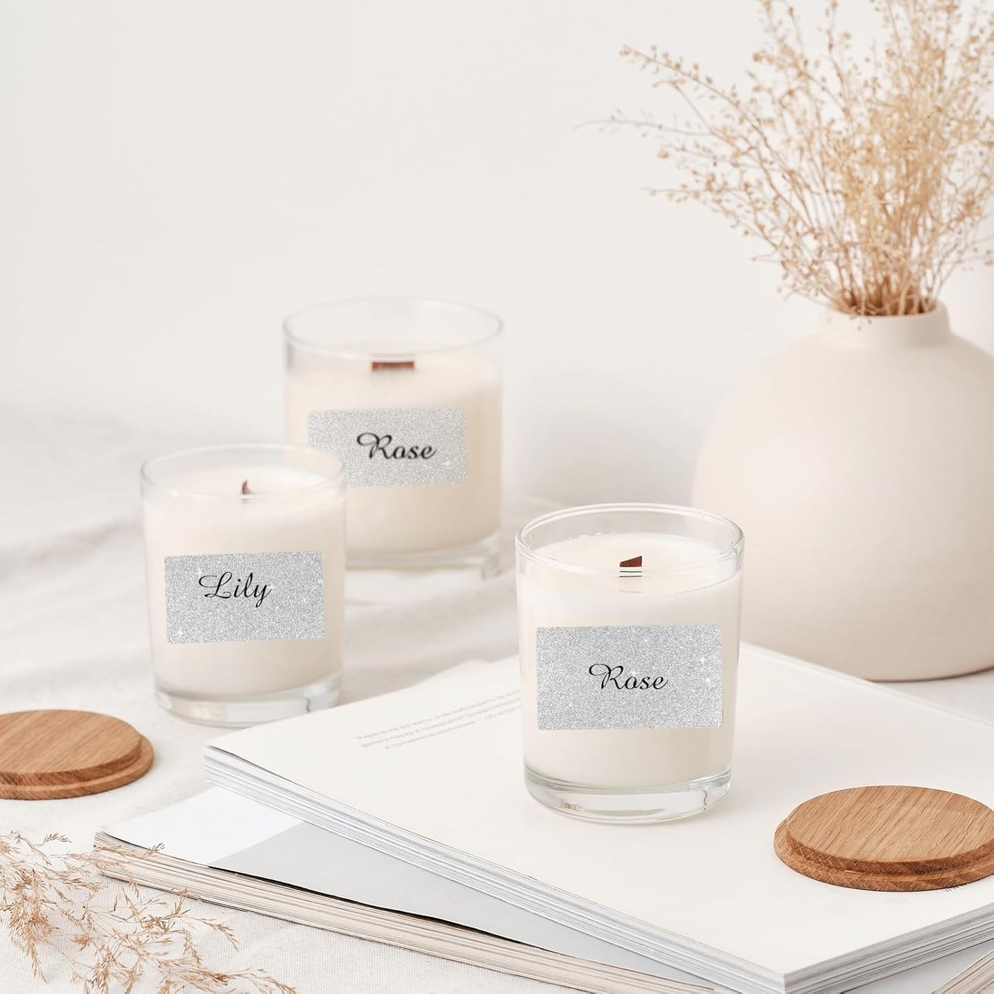 2.25"x1.25" Direct Thermal Labels, Holographic Thermal Printer Labels for Barcode, Self-Adhesive Address Shipping Thermal Label Stickers-1 Roll, 300 Labels, Holographic Shiny Silver