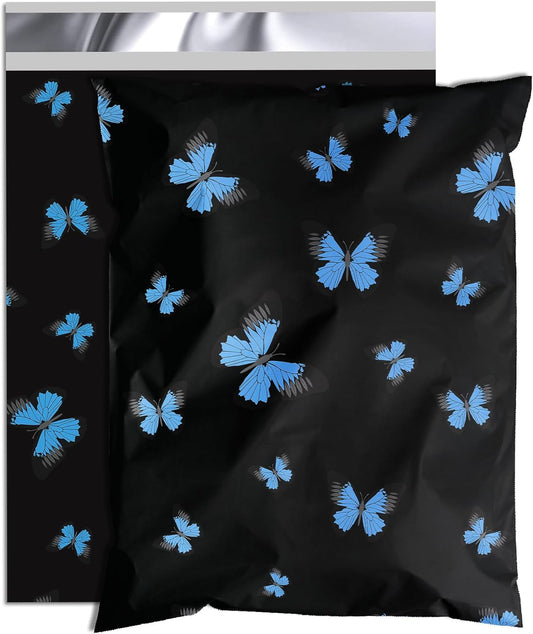 butterfly Poly Mailer 6x9 Inch 100 Pcs, Waterproof Shipping Bags for Clothing, Tear-Resistant Mailier Bags, Strong Mailing Bags with Self-Seal