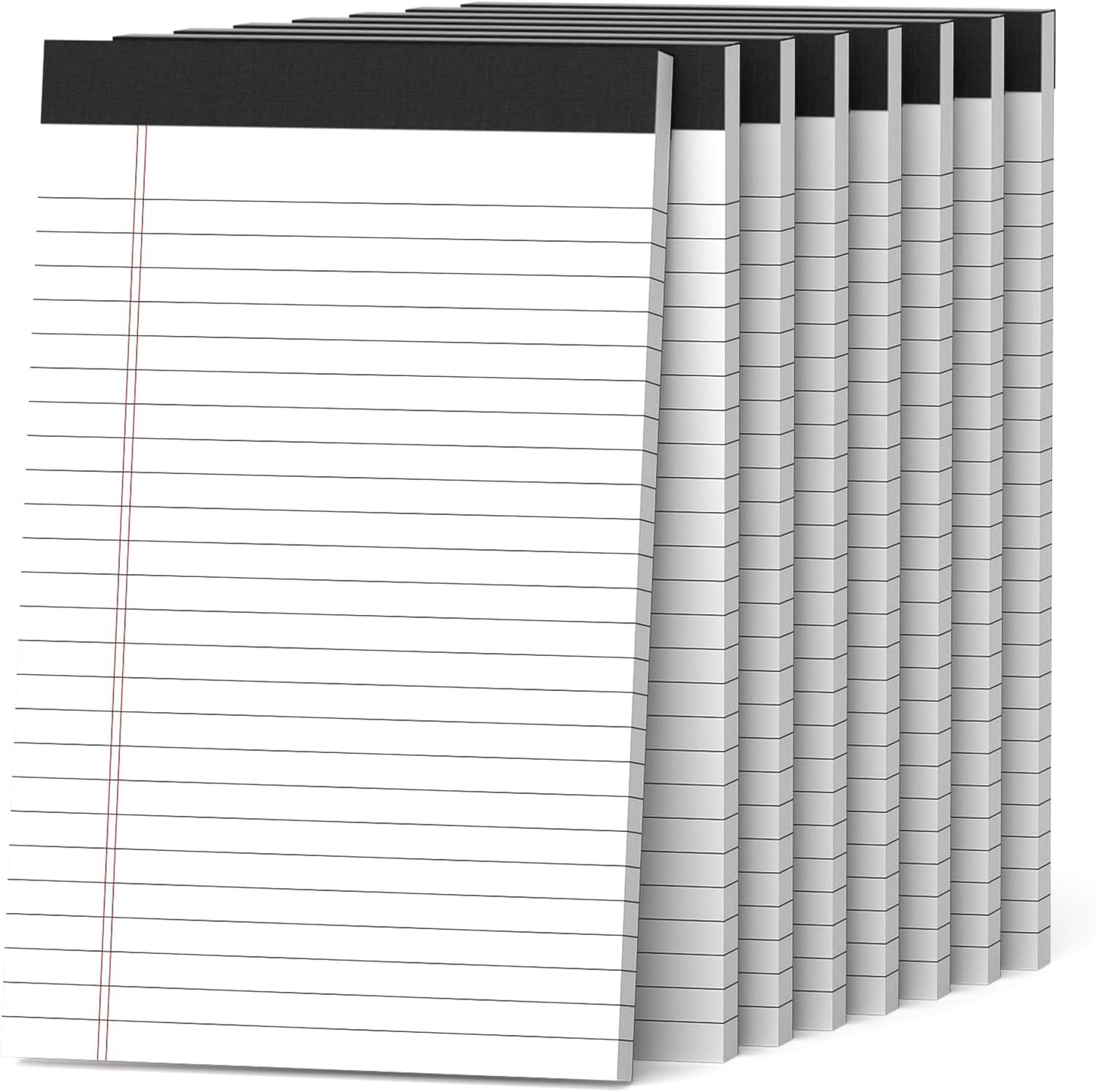 8 Pack Note Pads 5 x 8 Inch Small Legal Pads 5 x 8 White Notepad 5 x 8 Perforated Writing Pads Lined Paper Pads College Ruled Pad Paper 30 Sheets Notebook for Study, To-Do Lists, Office