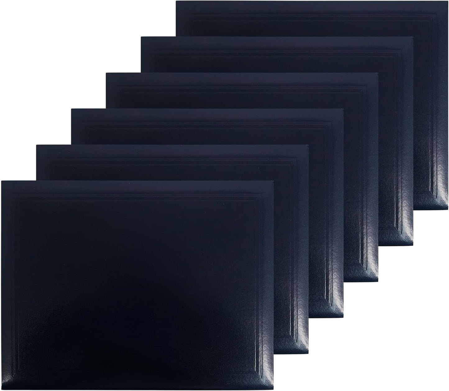 GraduationMall 8.5"x11" Smooth Padded Diploma Cover Certificate Holder Darkblue,6-Packs