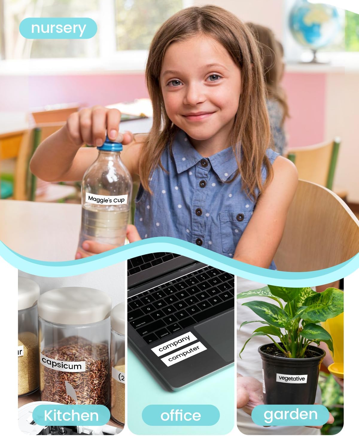 Replacement for P Touch Label Tape 12mm 0.47 Laminated White TZe-231 Compatible with Brother Label Maker Refills TZe231 TZ231 for PT-D200 PT-D210 H110 1280 2030, ½”(0.47”) x 26.2 ft. (8m), 20-Pack