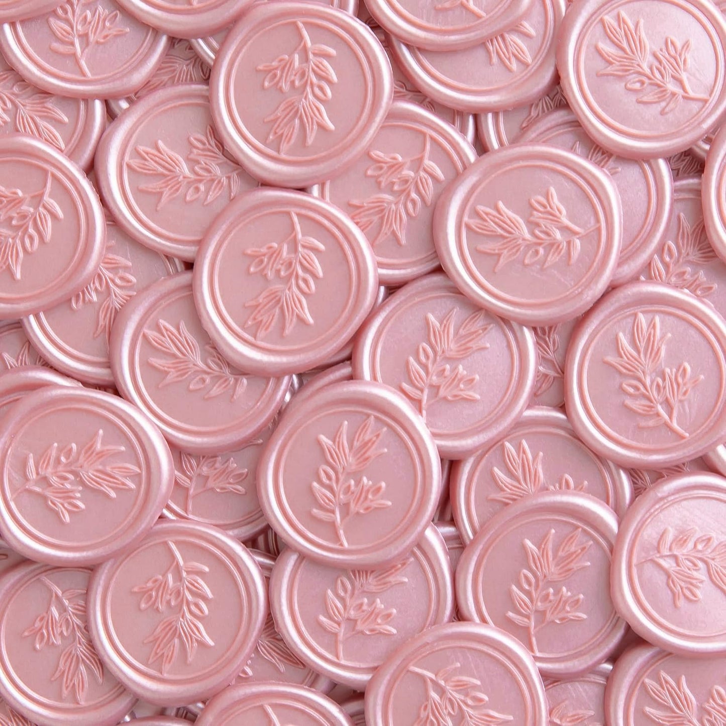 PONATIA Wax Seal Stickers -Rose Gold Wedding Invitation Seal Stickers, 50 Pcs Self- Adhesive Stickers, Perfect for Invitation Cards, Envelopes Christmas Cards, Gift Wrapping, Party Menu Decor