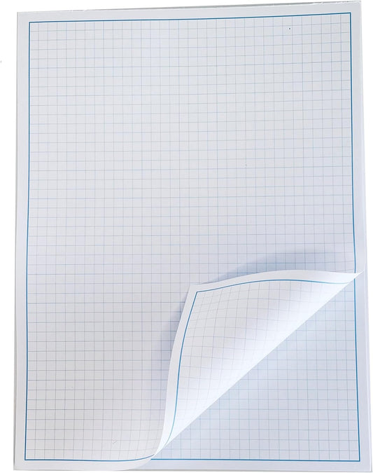 Blueprint and Graph Paper Pad - 50 Sheets Per Pad - 70lb Text - For Drawing, Designing, and More - Perfect Tool for Young Artists, Budding Designers, and Classroom Use (1, 9x12)