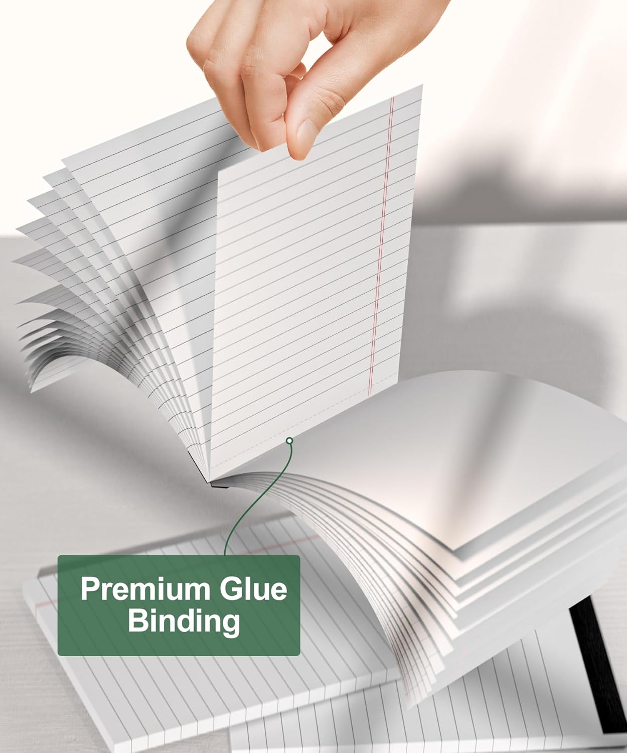 8 Pack Note Pads 4x6 Inch, White Mini Legal Pads, Small Writing Pads, Notepads of College Ruled Paper, Lined Paper Pads, Scratch Pads Mini Notepad for Grocery List, To-Do List, 30 Sheet/Notepad