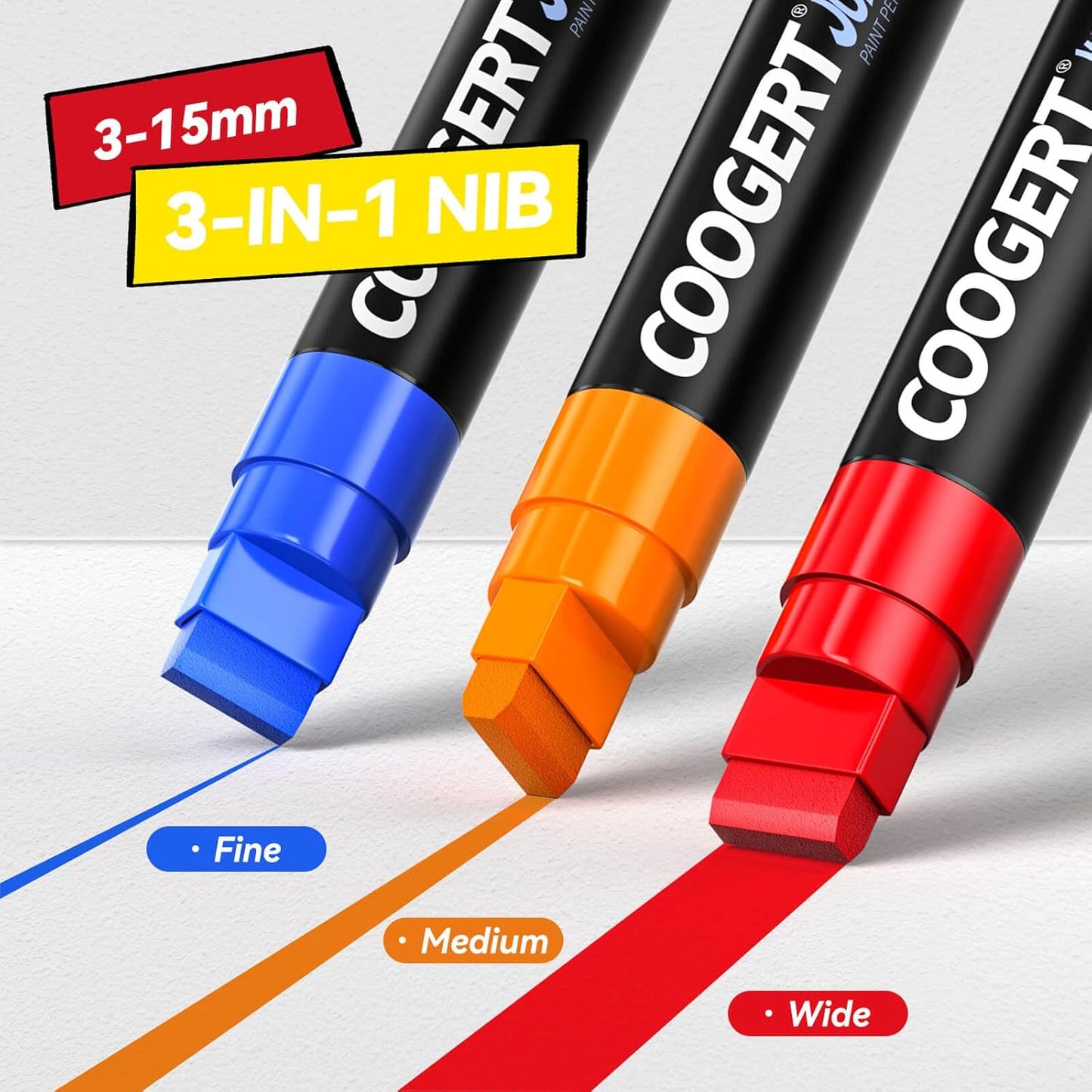 8 Vibrant Colors Jumbo Poster Markers, 15MM Thick Permanent Acrylic Graffiti Markers, Wide Tip Paint Marker for Canvas, Posters Board, Fabric, Window, Wood, Teachers,Banner painting supplies