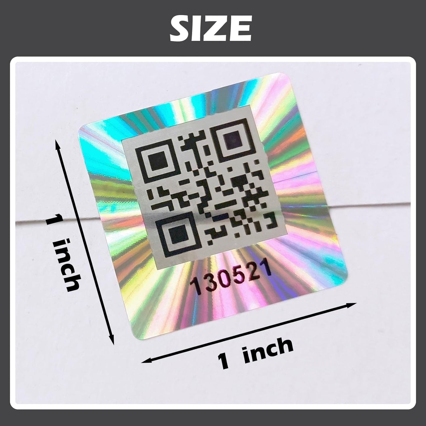 500pcs QR Code Hologram Warranty Void Sticker，Tamper Proof Security Seal Labels with Serial Number,Tamper evident Sticker(1x1 inch)…