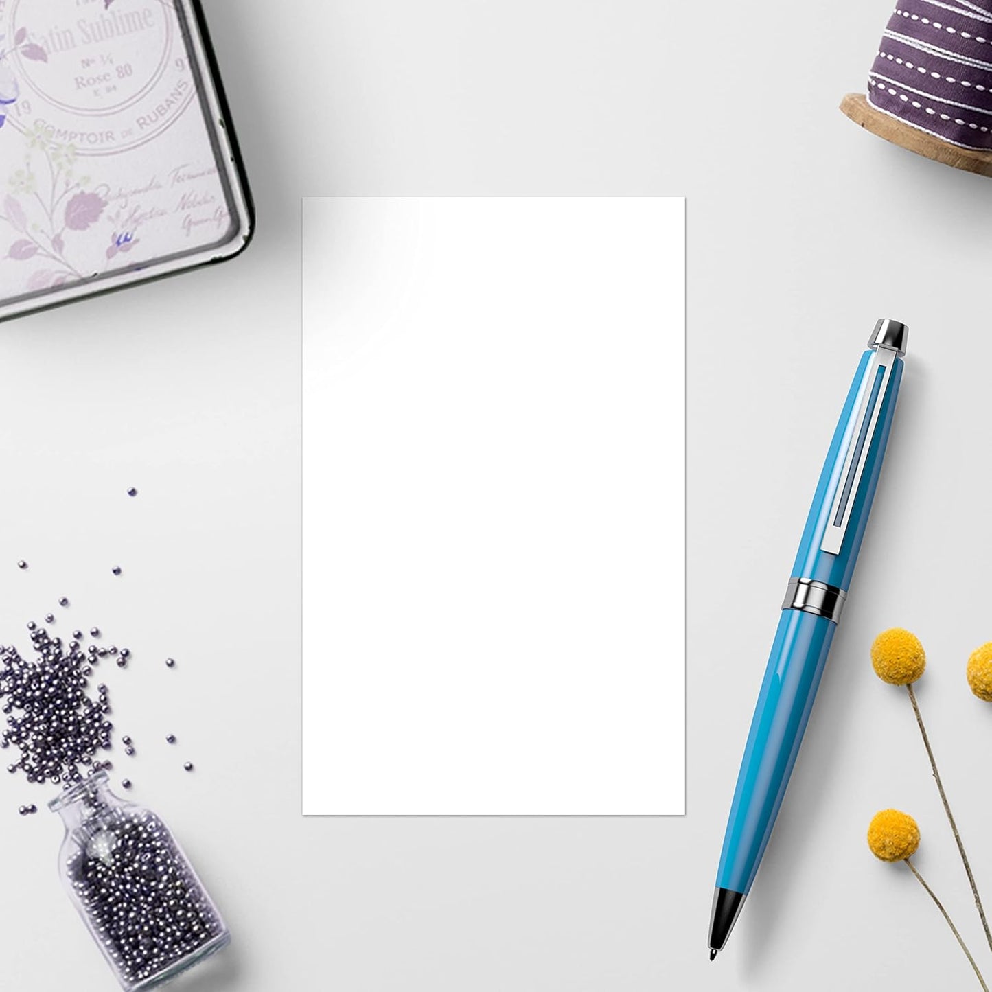 321Done 2-Part Blank Carbonless Notepad, 3.4x5.5 Portrait, Made in USA, Pocket Size Carbon Copy Memo Scratch Pad, Sketchbook, Cute Generic Small Business Order Book (50 Sets) White/Yellow