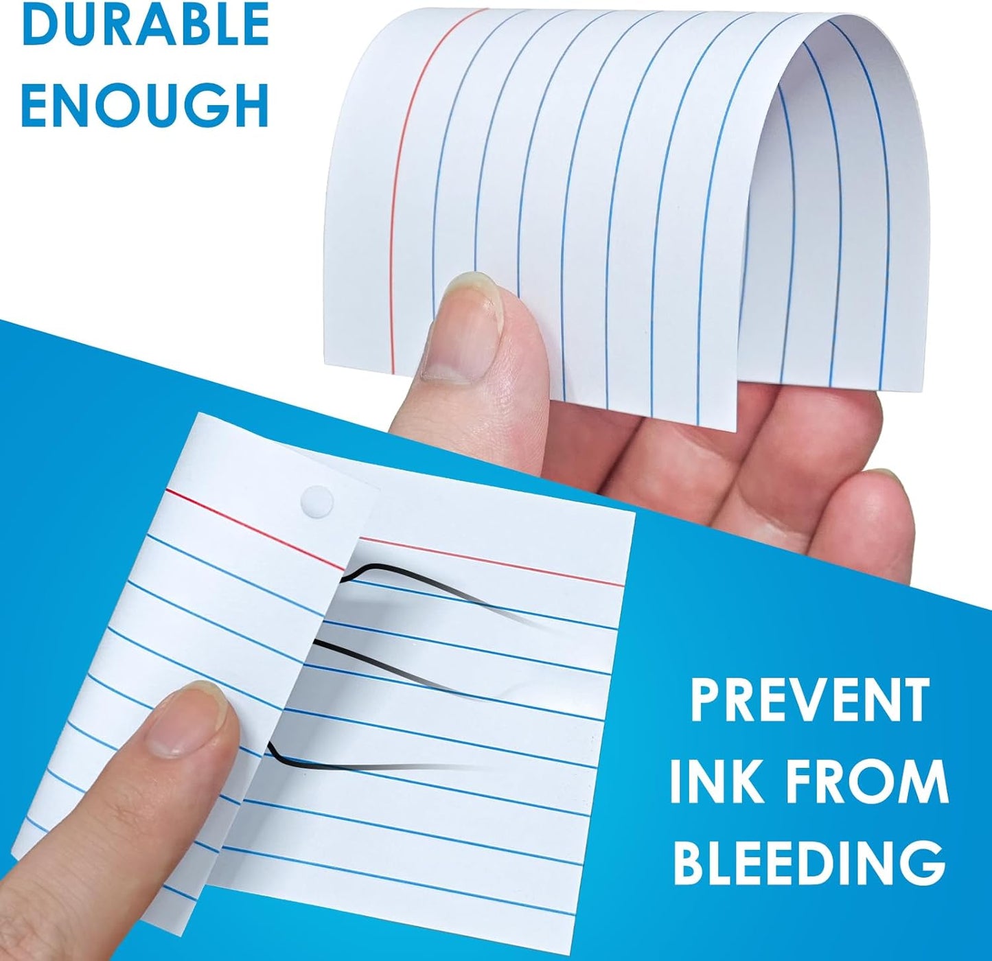 2000 PCS Index Cards 3x5 Inches White Flash Cards with Ring Lined Flashcards Ruled Index Cards Notecards Study Cards Note Cards for Studying Learning School College, White