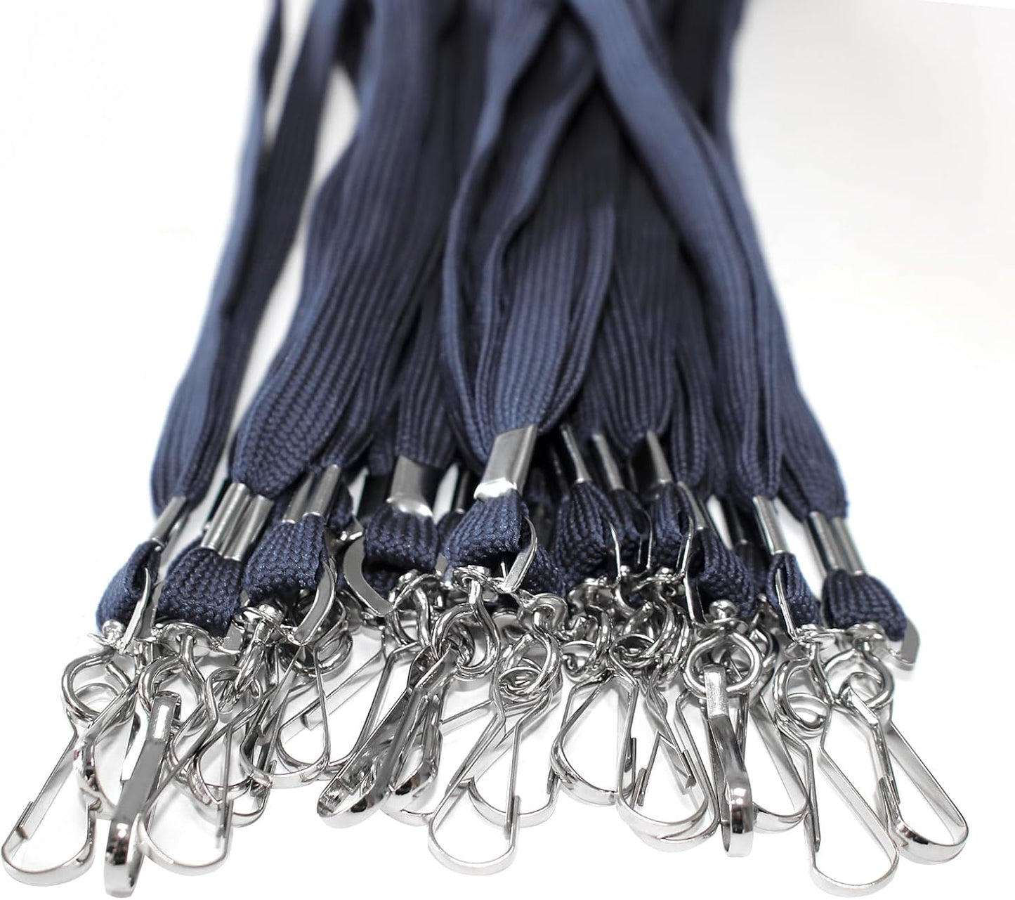 60 Pcs Breakaway Lanyards Safety Navy Blue Lanyard with Swivel J Hook Premium Bulk Flat Lanyards 36" for ID Name Badge Holder, ID Badges Cruise, School, Students, Coach, Festival and Hang Keys
