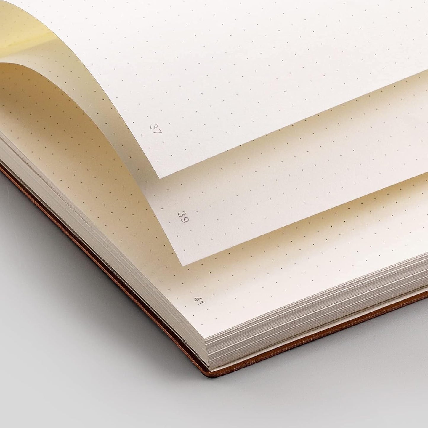 EMSHOI Dotted Journal Bullet Notebook, B5 Large Softcover Leather Journal, 192 Numbered Pages 100gsm Thick Dot Grid Notebook for Drawing Women Men Work School Supplies, 7.48"x10.15"-Green