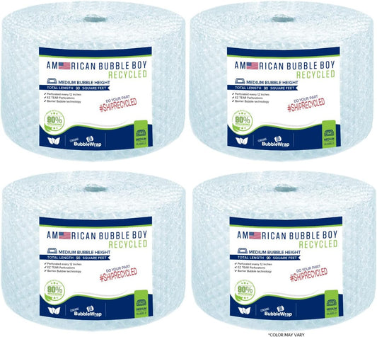5/16 Medium Recycled Bubble Wrap - 4 rolls