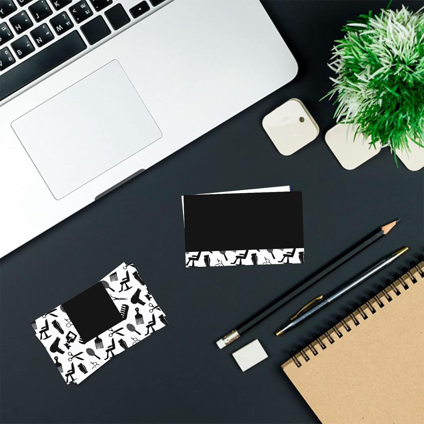 Custom Business Cards Personalized Business Cards for Small Business 300gsm Matte Paper Front & Back Sides Printed 3.5" x 2" - Barbershop Template