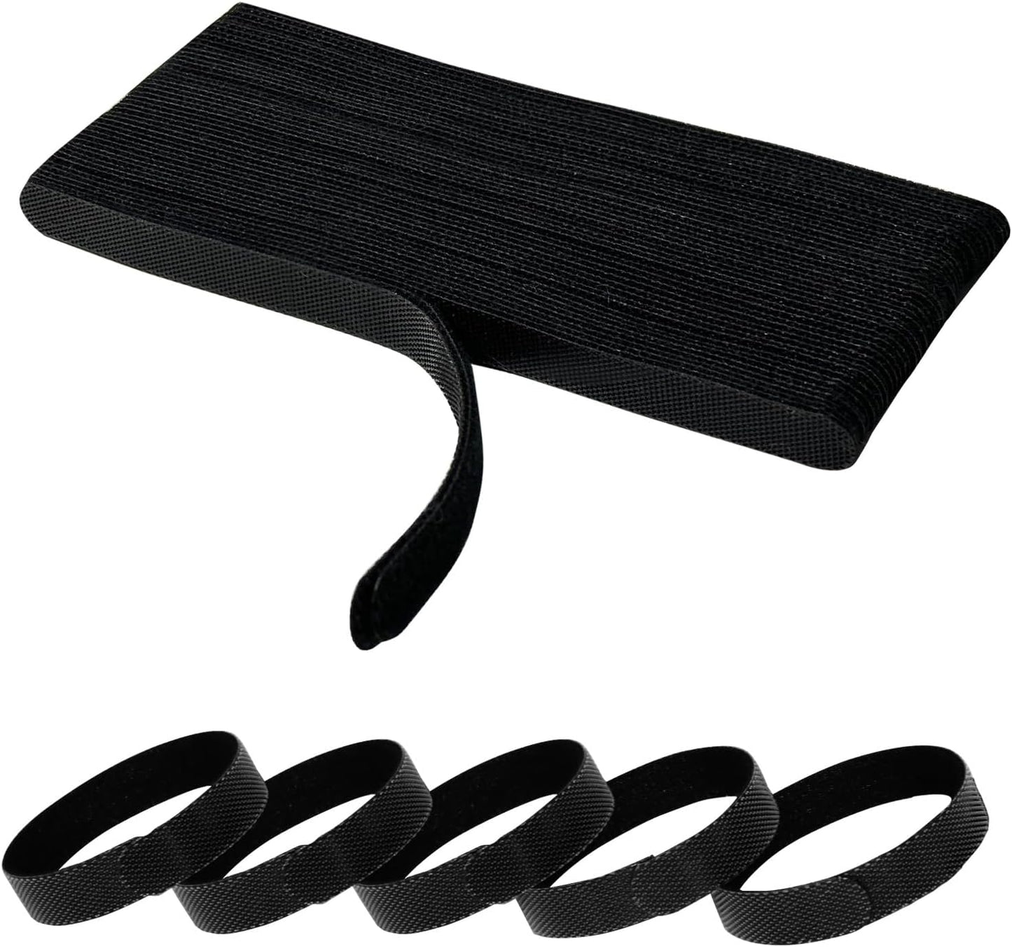 50PCS 6 Inch Adjustable 6-Inch Cord Organizer Ties, Fastening Cable Ties,Microfiber Cloth Used for Computer Link Cable Cord Management USB Cable Cable Ties (Black)