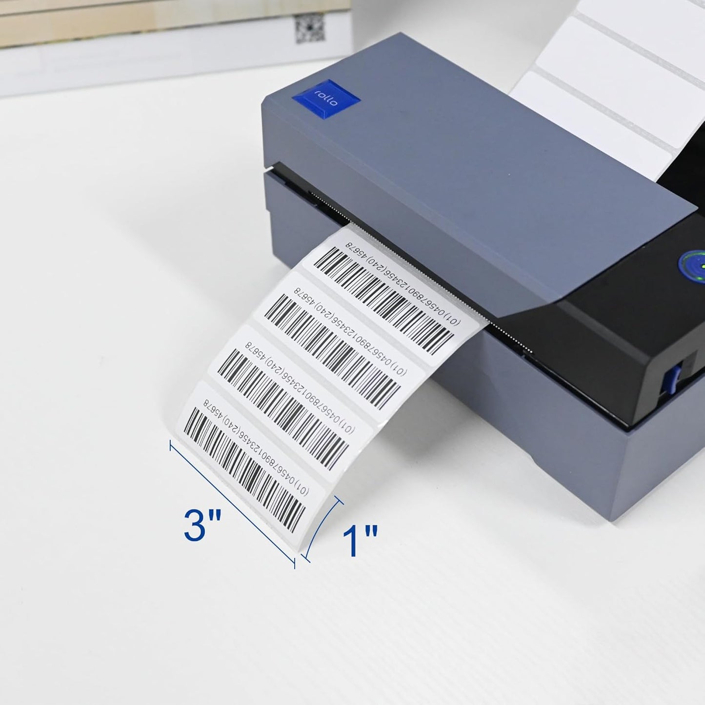 ESSENTIAL 3"x1" Direct Thermal Barcode Labels, Shipping Labels, Compatible with Arkscan & Zebra Label Printers, 1400 Label of Roll (2 Rolls)