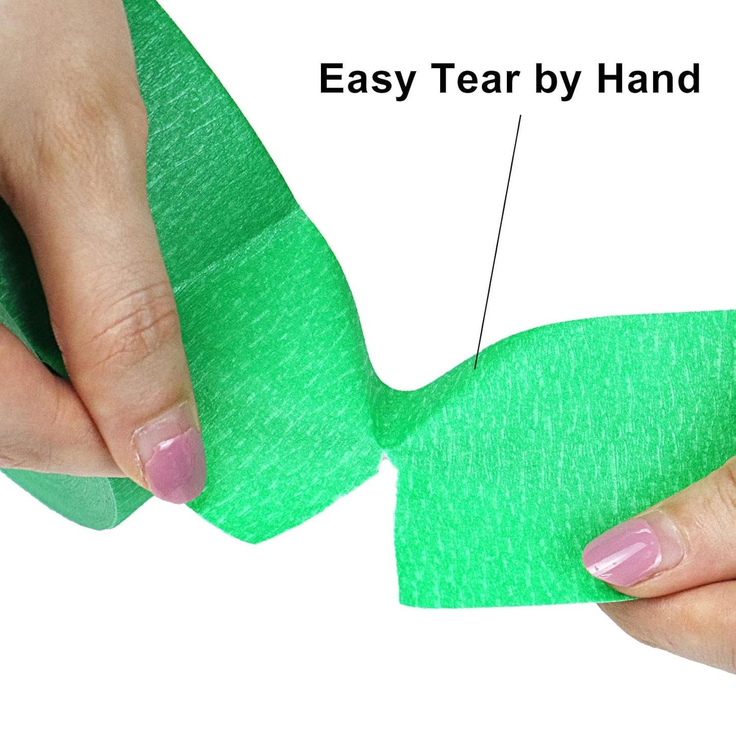 BOMEI PACK Green Painters Tape 2 inch Wide, 3 Rolls Green Masking Tape 2 inch x 60 Yards (180 Total Yards) Residue-Free Painting Tape for Labeling, DIY Crafting, Decoration and School Projects