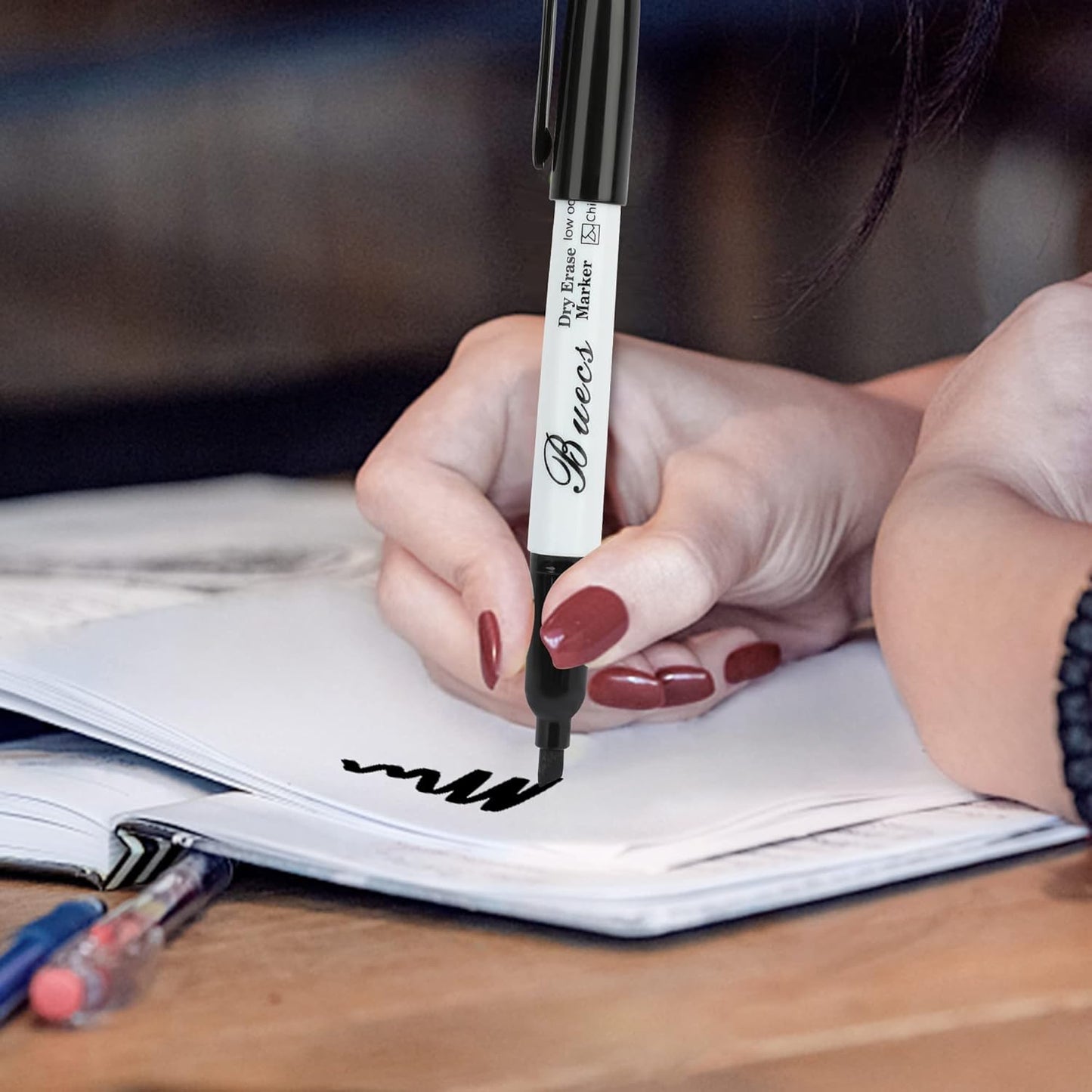 Black Dry Erase Markers, Low-Odor, 108 Count, Chisel tip, Perfect for Writing on Whiteboards, Dry-Erase Boards, Glass, School Office Supplies