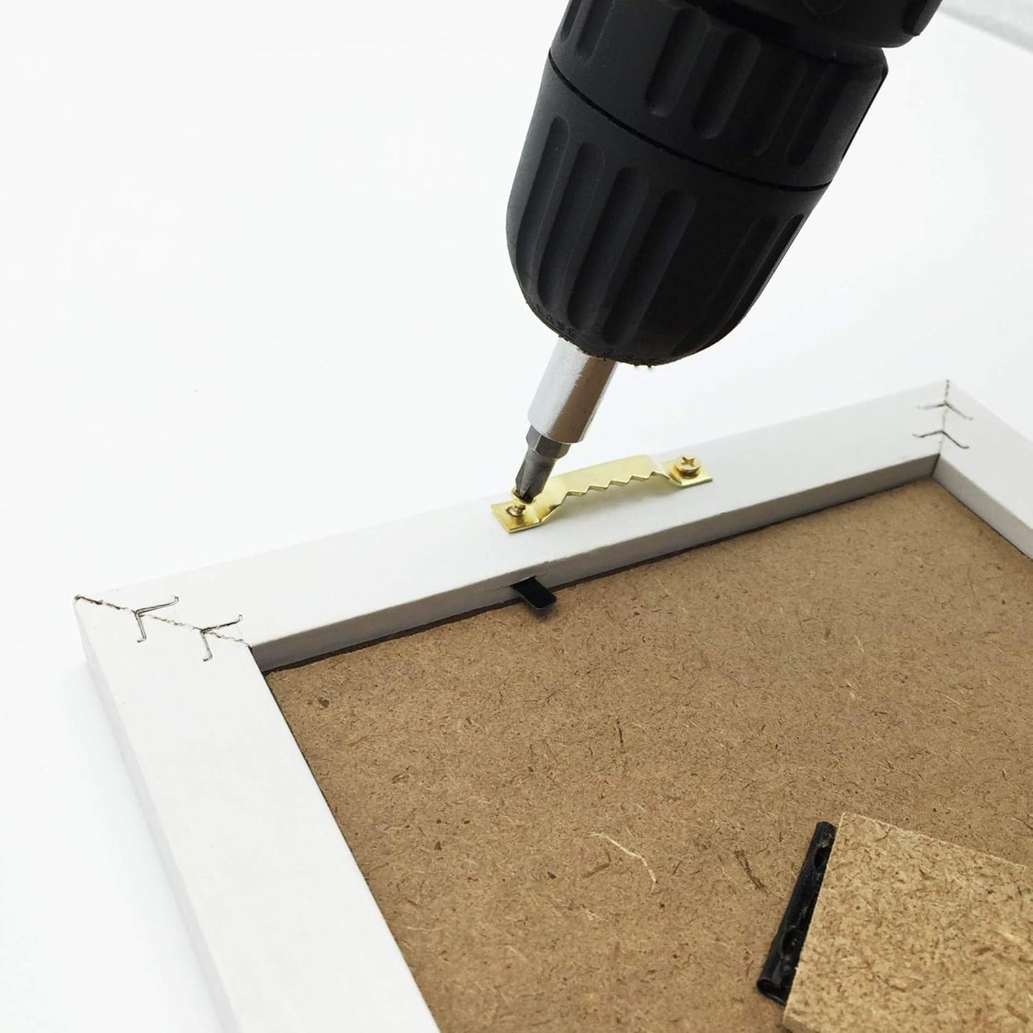 50 Pack Small Sawtooth Picture Hangers Steel Picture Hangers Picture Frames Hangers with Screws Picture Hang Solutions, for Hanging Clock Paintings Artwork Picture Frame Hook Photos(Gold)