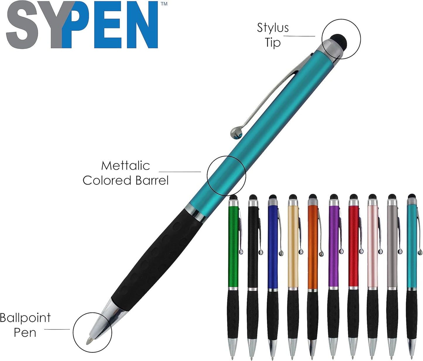 Customized Pens With your Custom Logo or Text-600 Pack Bulk-for Businesses, Parties, and Events, 2 in 1 Ballpoint Pen & Stylus Compatible with Touchscreen Devices, Red Barrel, Black Ink