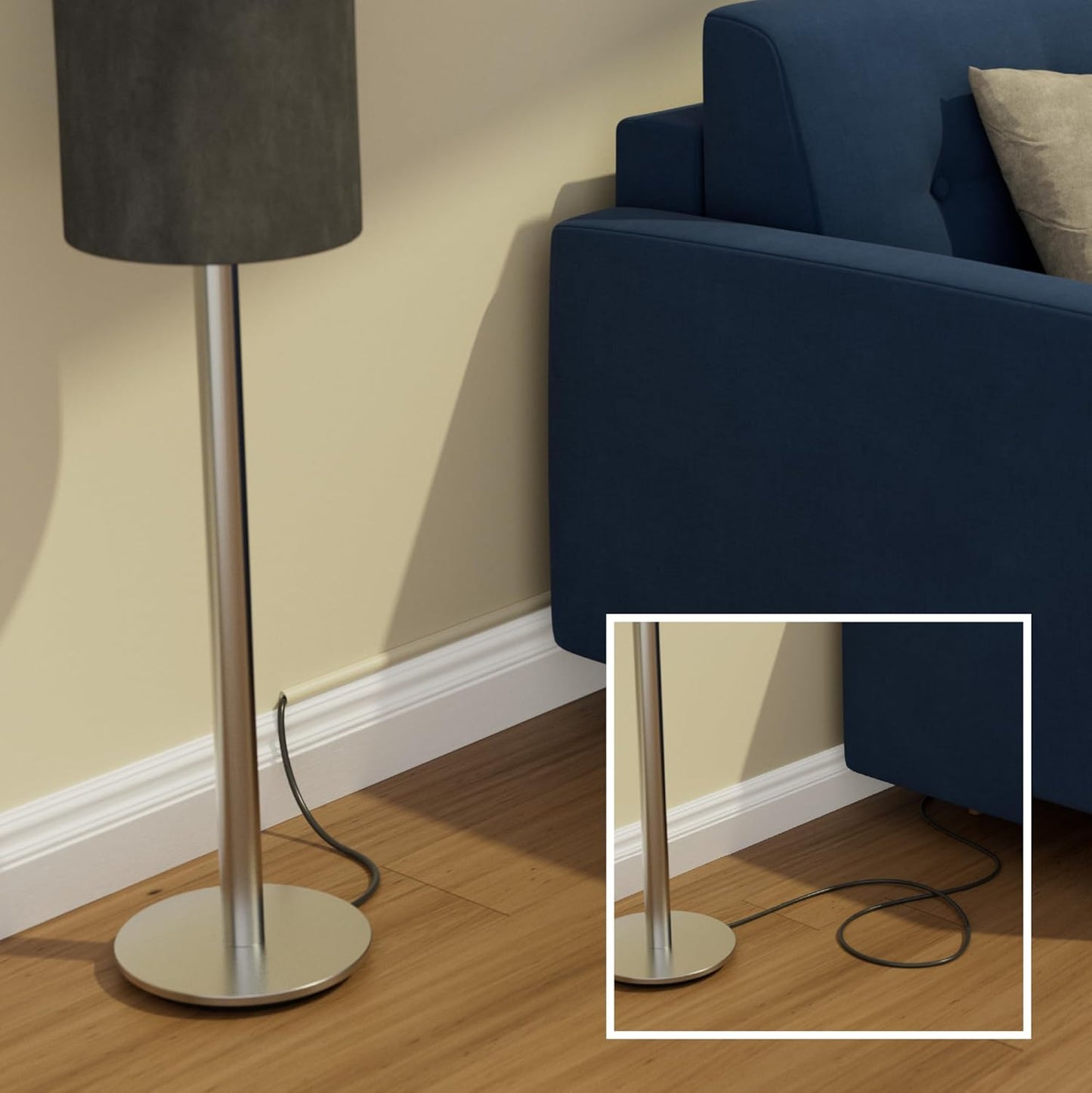 D-Line Half Round Cord Hider, Patented Cable Cover, Hide TV Wall Mount Wires, Raceway for Cords, Decorative Wire Covers, Paintable, Adhesive Cable Concealer, 2X 0.78in W x 0.39in H x 39in L, Beige