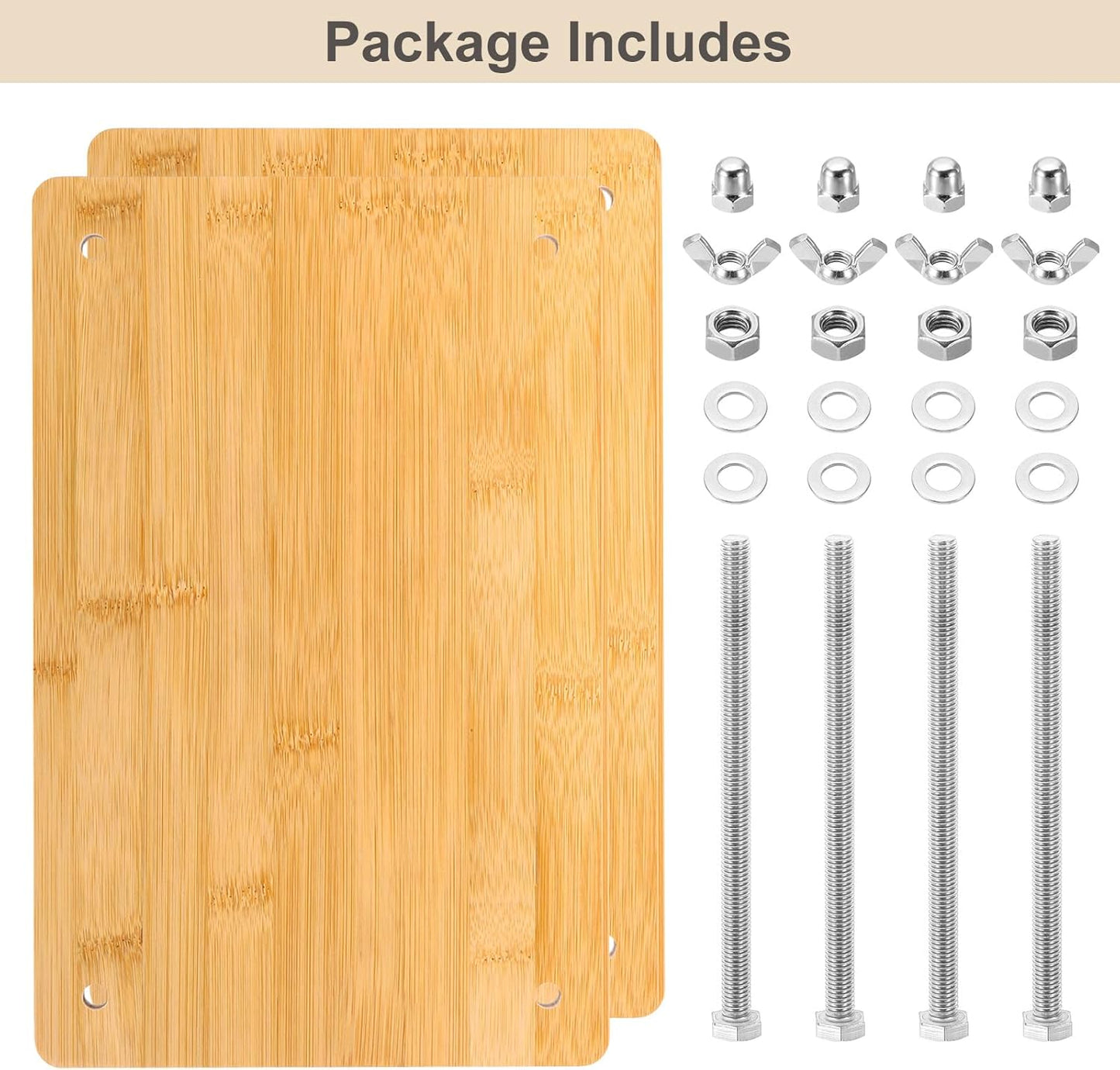 PATIKIL Wooden Book Press, 11.5x7.9Inch Portable Bamboo Book Press Bookbinding Machine Tool Kit One Layer for Book Binding Supplies Handmade Paper Press, Wood