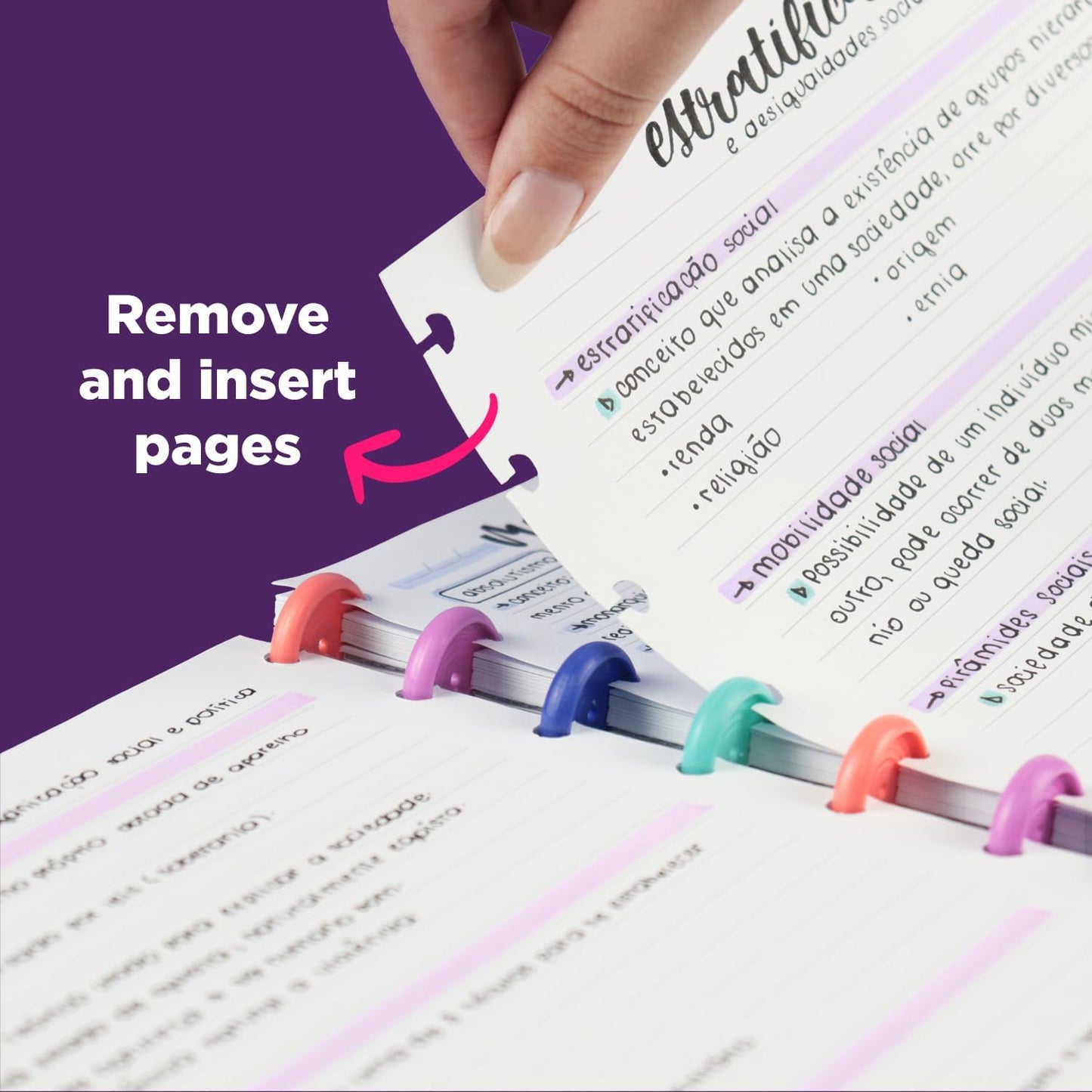 Discbound Premium - Plan, Organize, Customize, and Create with Ease. For Work Meetings, School, Journal, or Daily Use (BIANCO, LARGE 7.87 x 10.82 in)