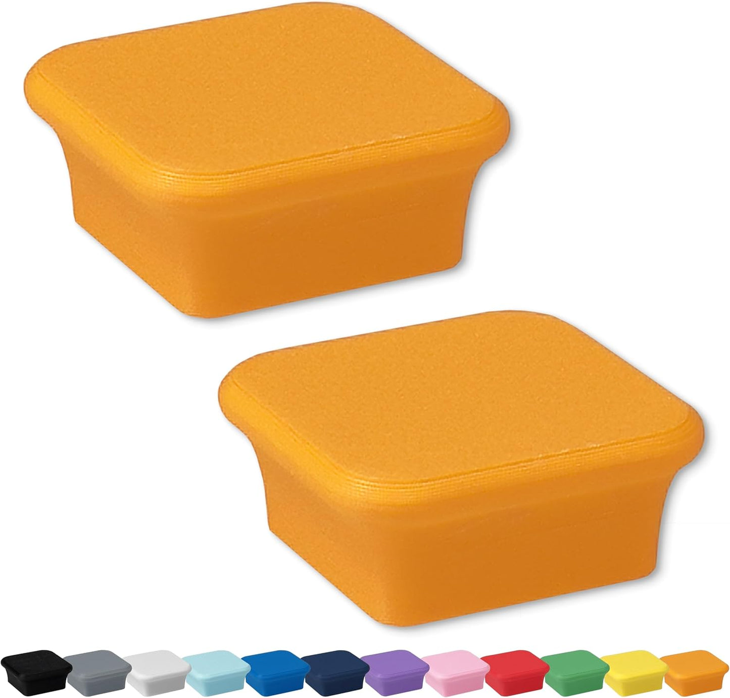 Glassboard Studio MiniBar Magnet - Strong Neodymium Rare Earth Magnets for Fridge, Whiteboard, Locker & Magnetic Glassboards - Crafting & Office Use - Strong Fridge Magnets (Tangerine Orange, 2)