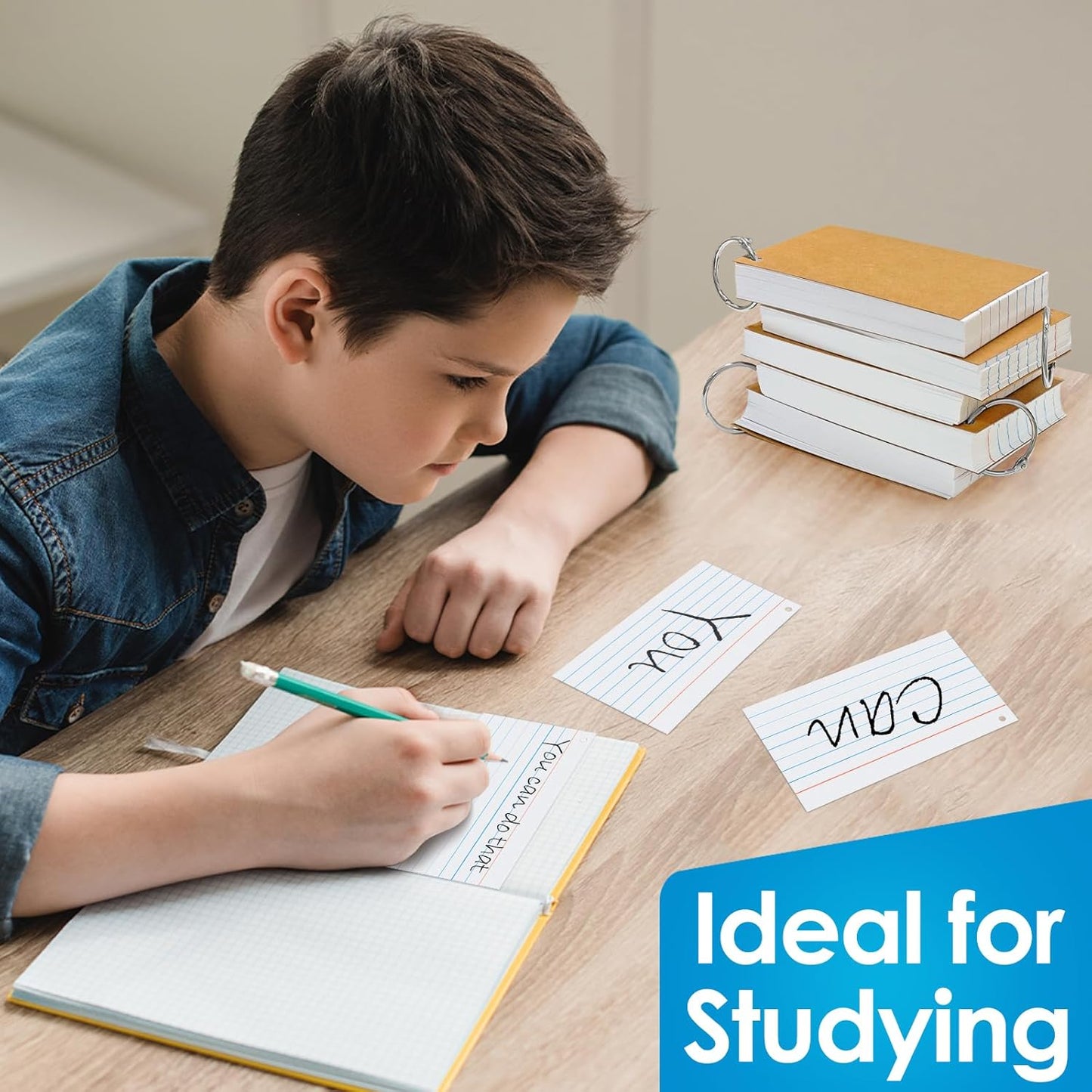 2000 PCS Index Cards 3x5 Inches White Flash Cards with Ring Lined Flashcards Ruled Index Cards Notecards Study Cards Note Cards for Studying Learning School College, White