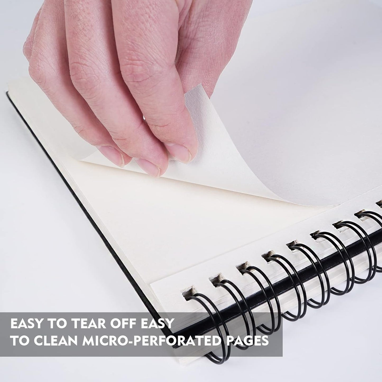 conda 8.5"x11" Hardbound Sketch Book, Double-Sided Hardcover Sketchbook, Spiral Sketch Pad, Durable Acid Free Drawing Art Paper for Adults